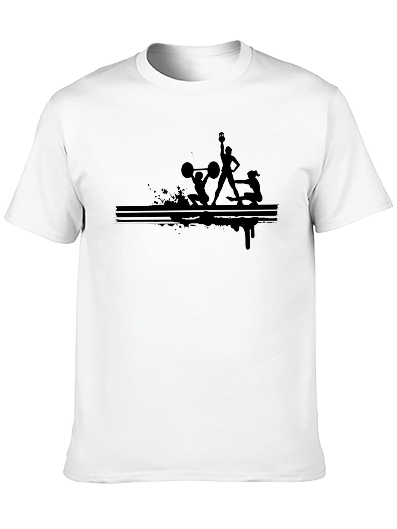 Black Fitness Graphic T-Shirt