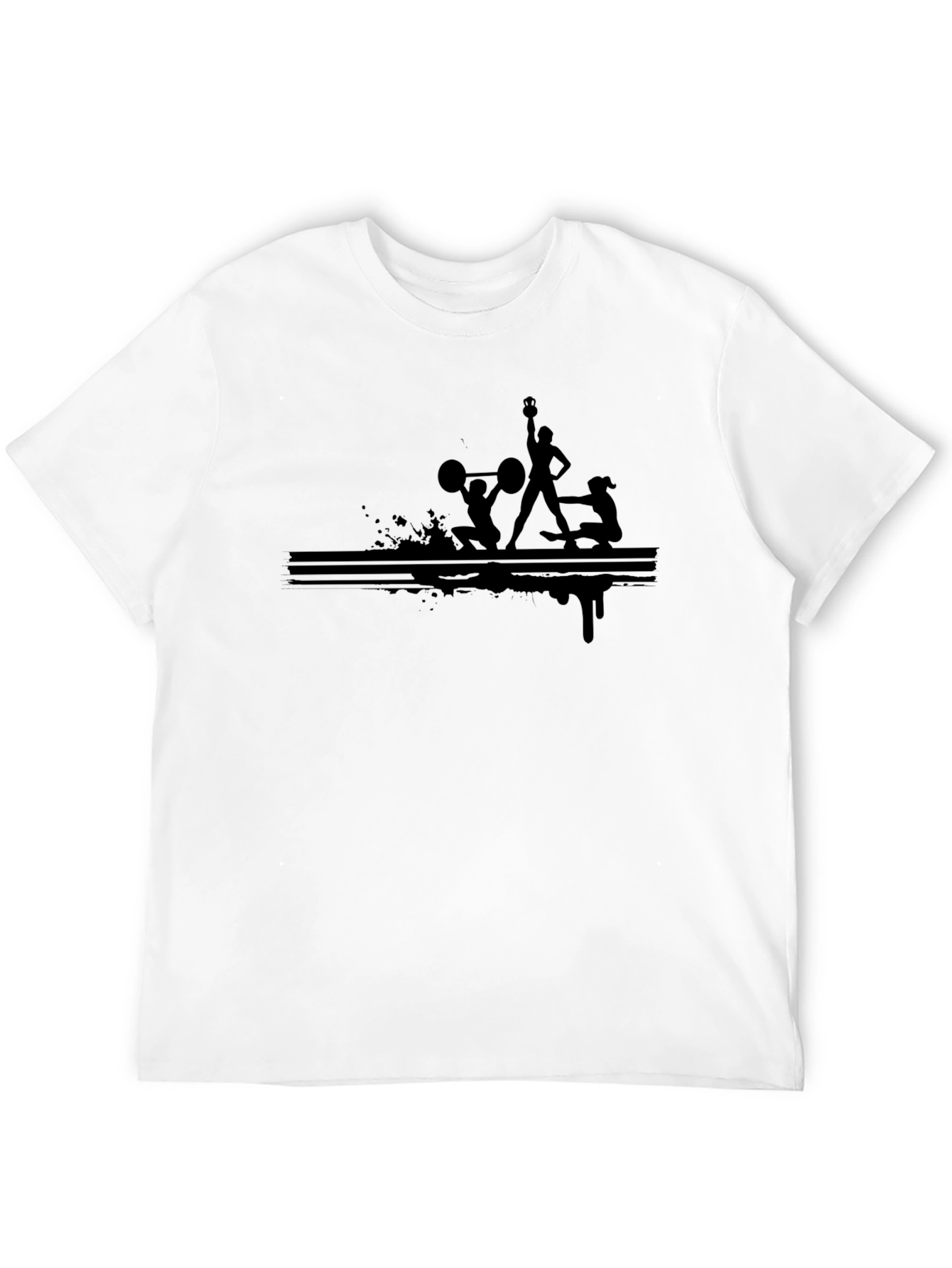 Black Fitness Graphic T-Shirt