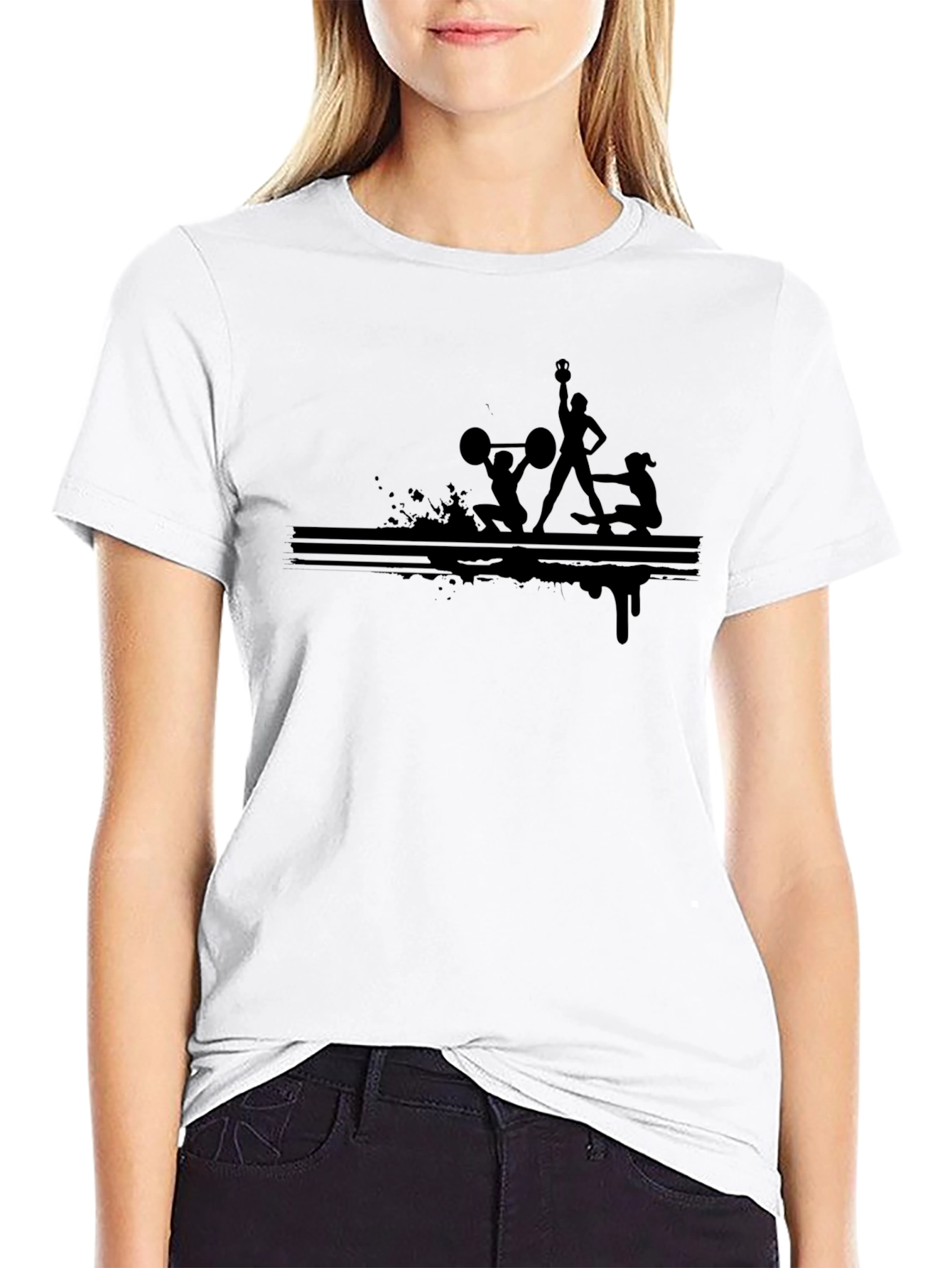 Black Fitness Graphic T-Shirt