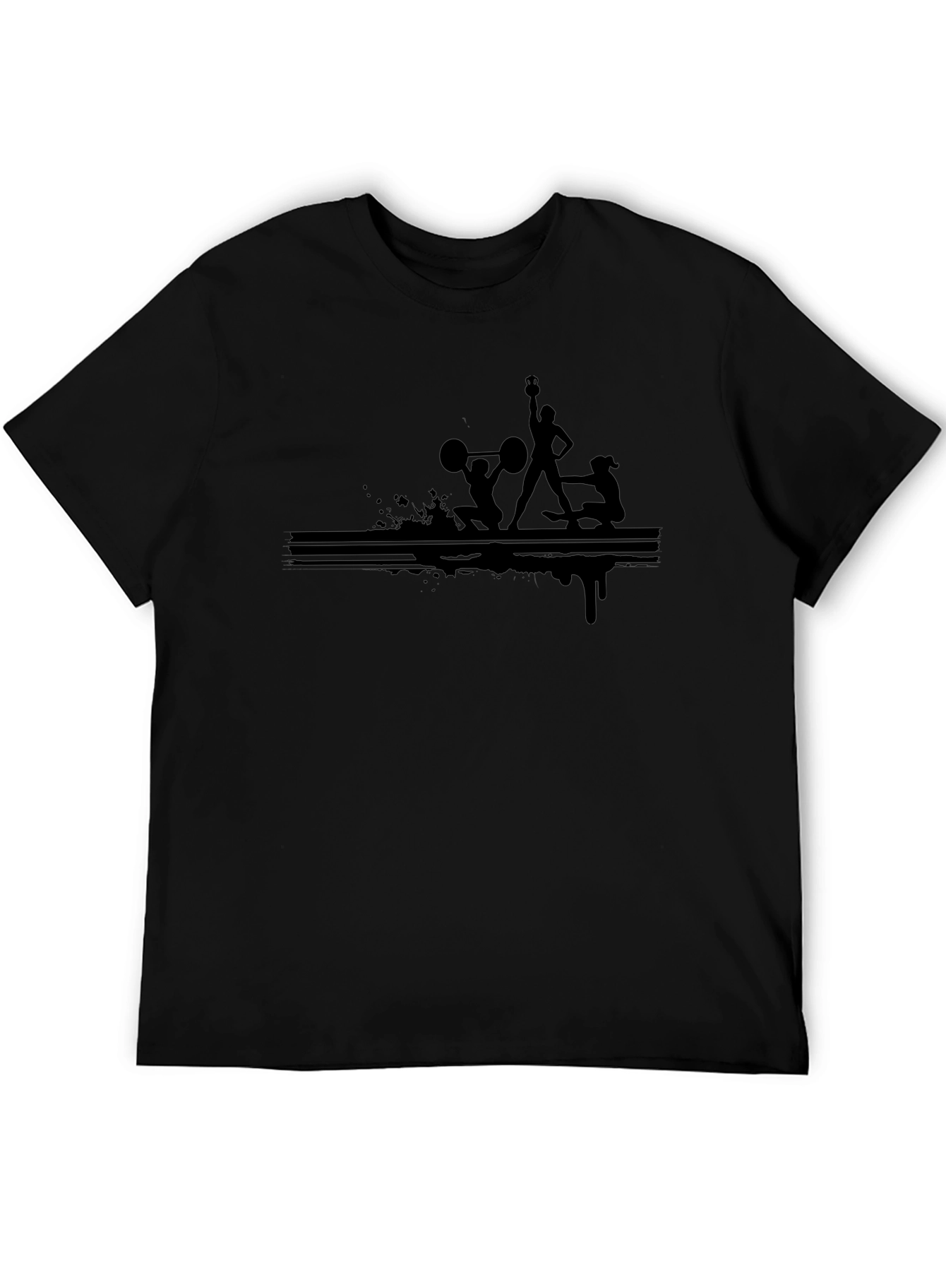 Black Fitness Graphic T-Shirt