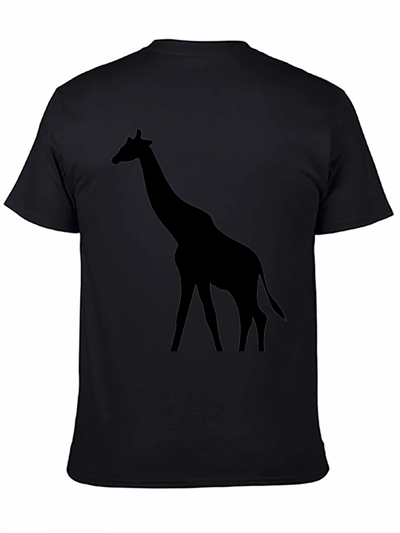 Black Giraffe Silhouette Graphic Tee