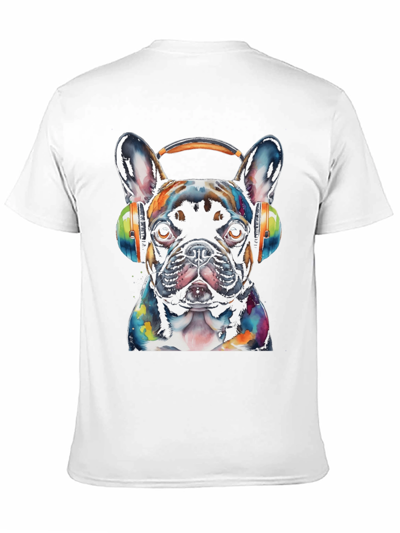 Dog with Headphones T-Shirt - Artistic Puppy Design
