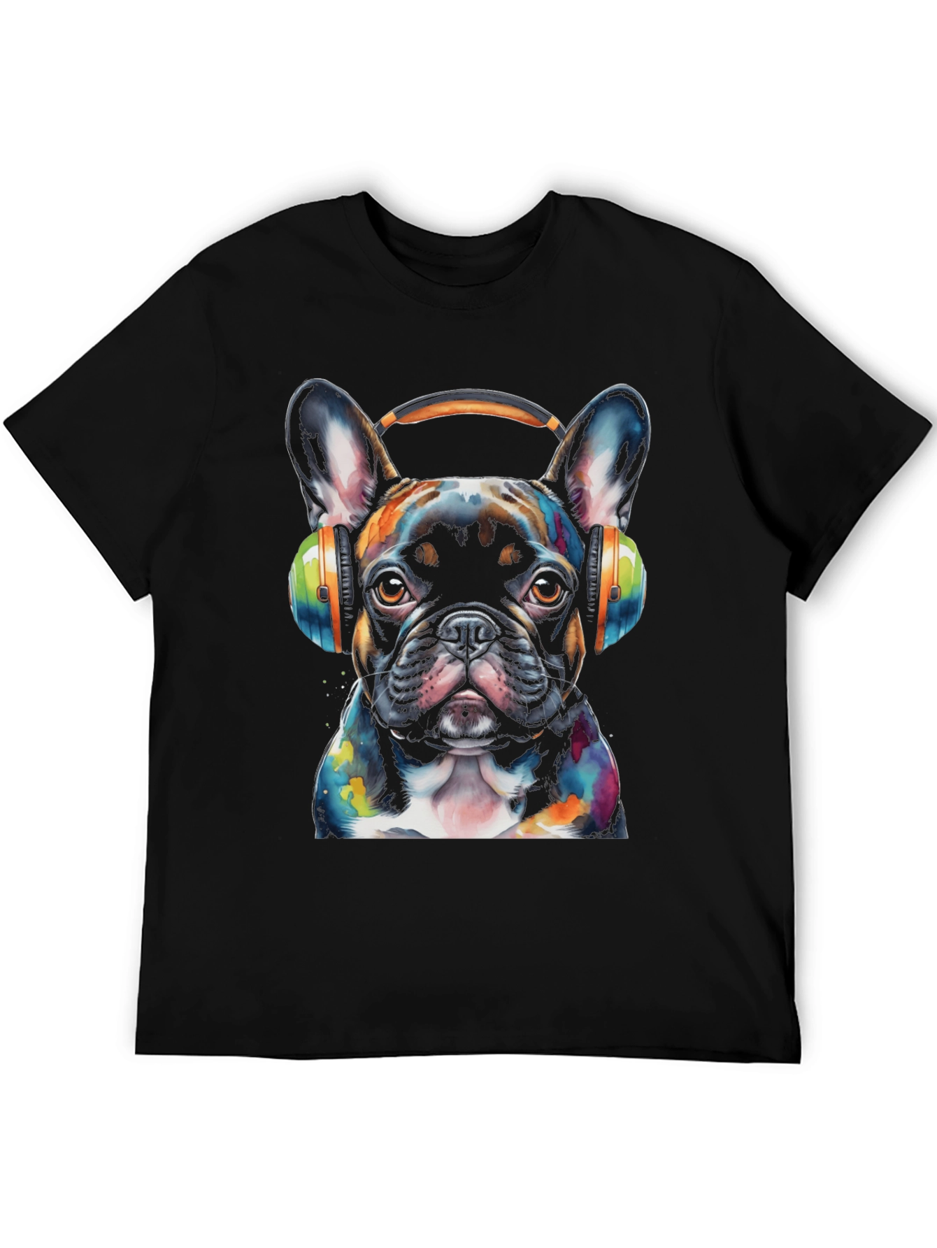 Dog with Headphones T-Shirt - Artistic Puppy Design
