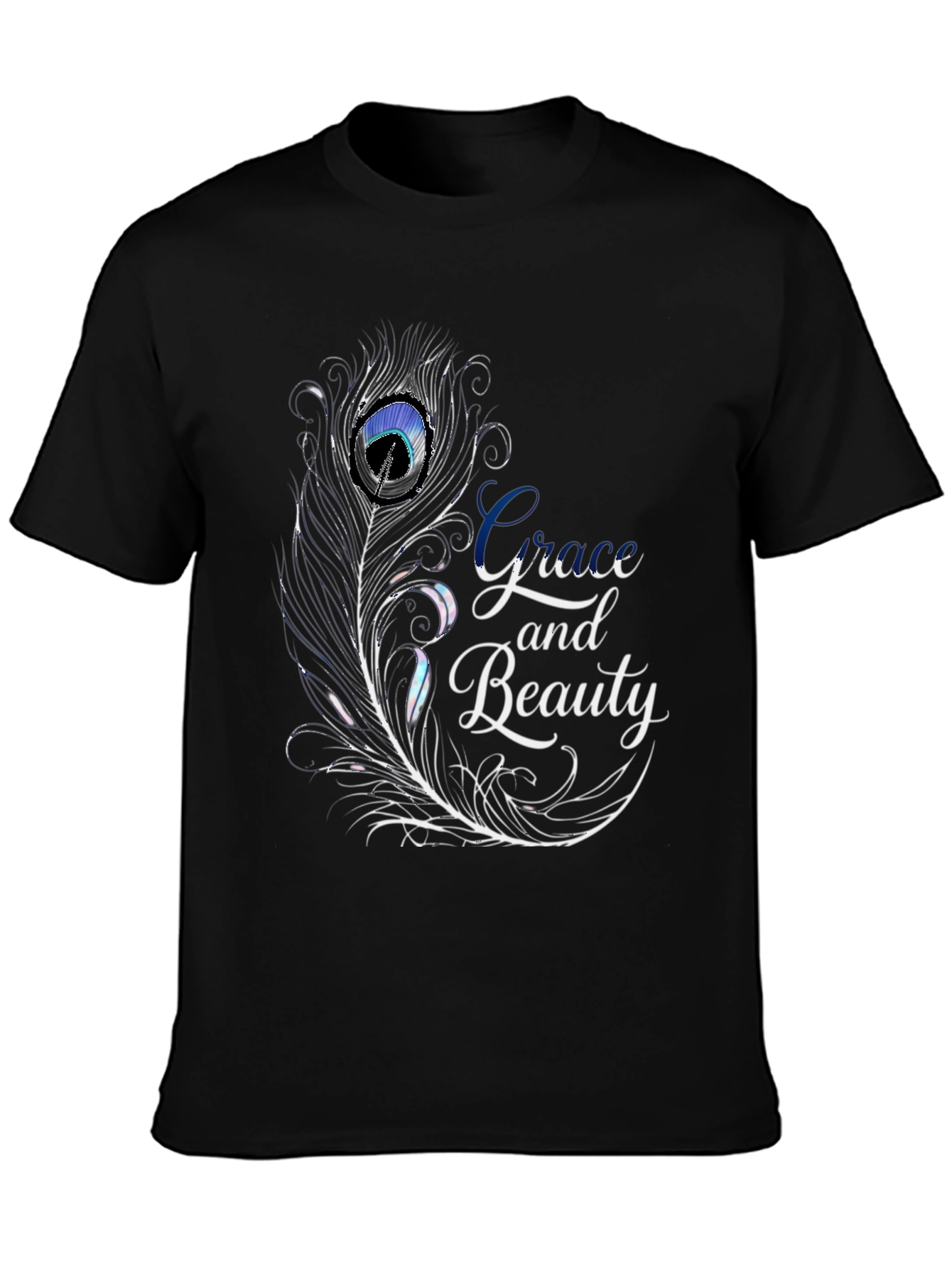 Grace and Beauty Feather Graphic T-Shirt