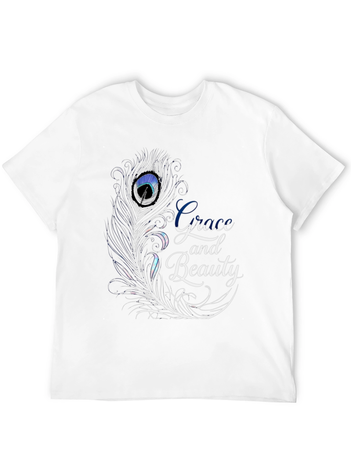 Grace and Beauty Feather Graphic T-Shirt