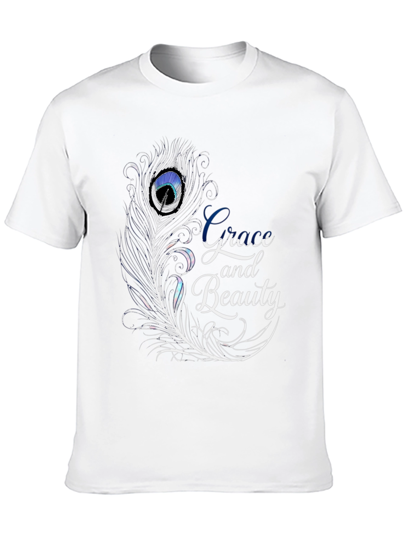 Grace and Beauty Feather Graphic T-Shirt