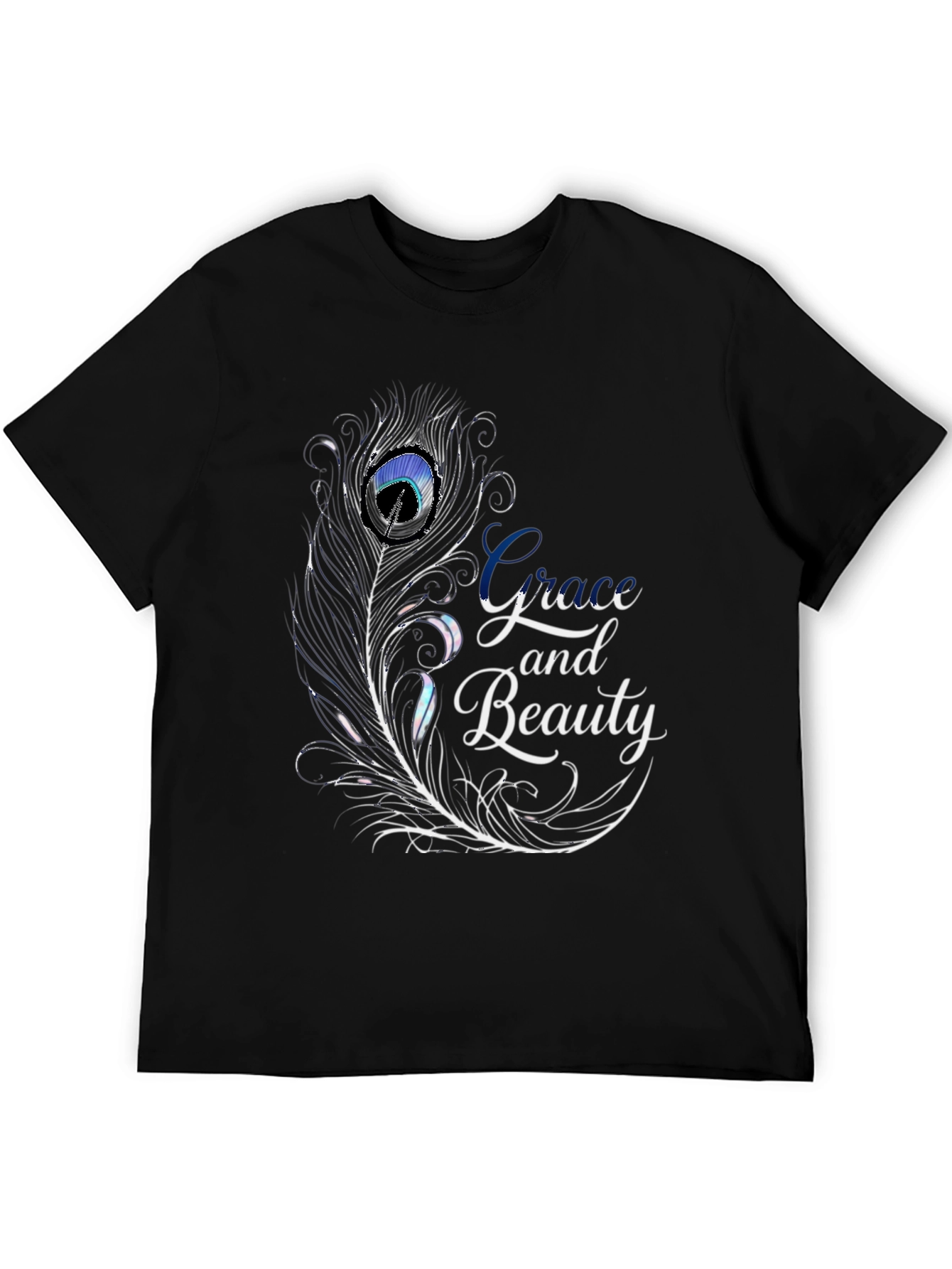 Grace and Beauty Feather Graphic T-Shirt