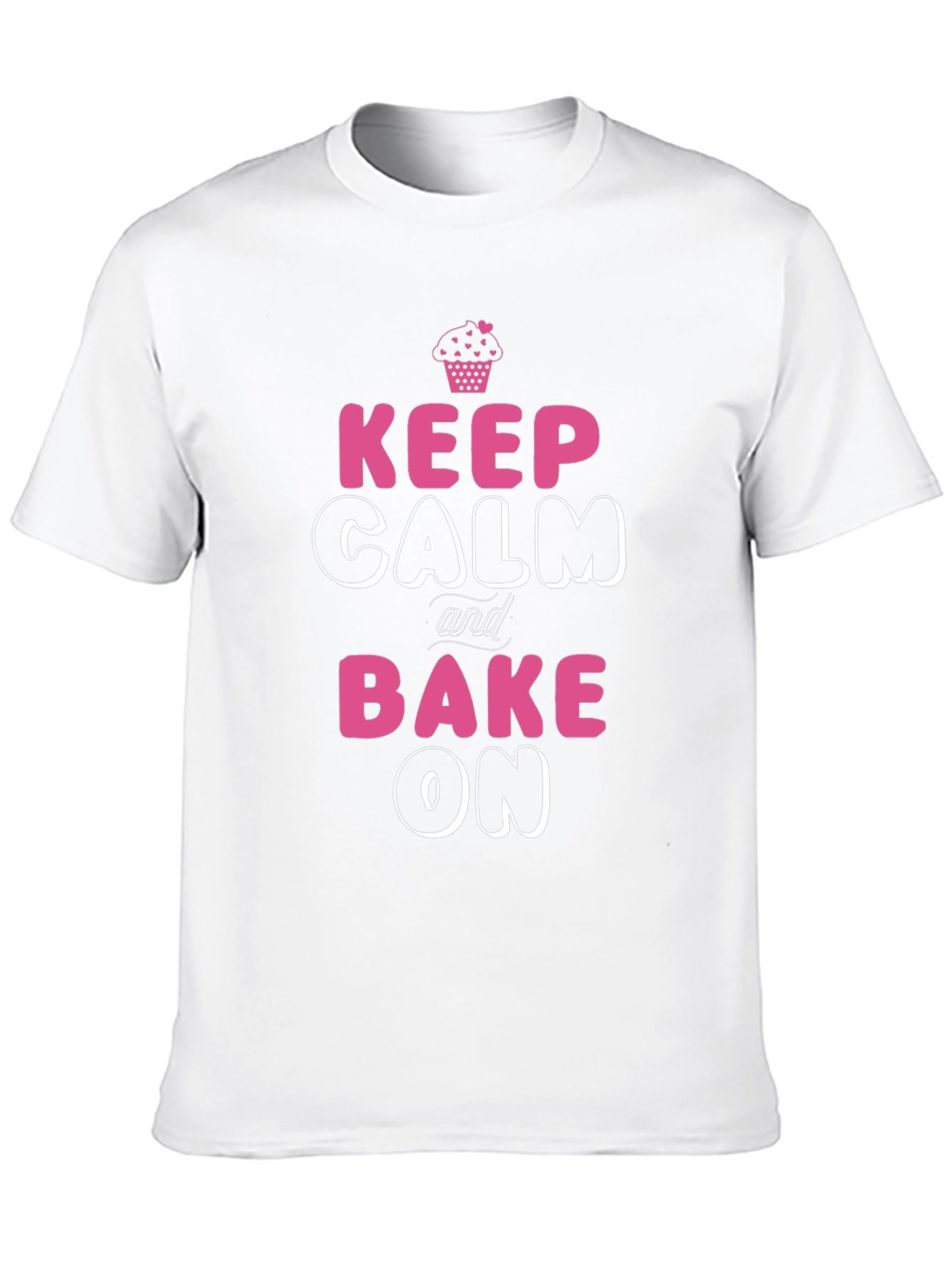 Keep Calm and Bake On Black Graphic T-Shirt