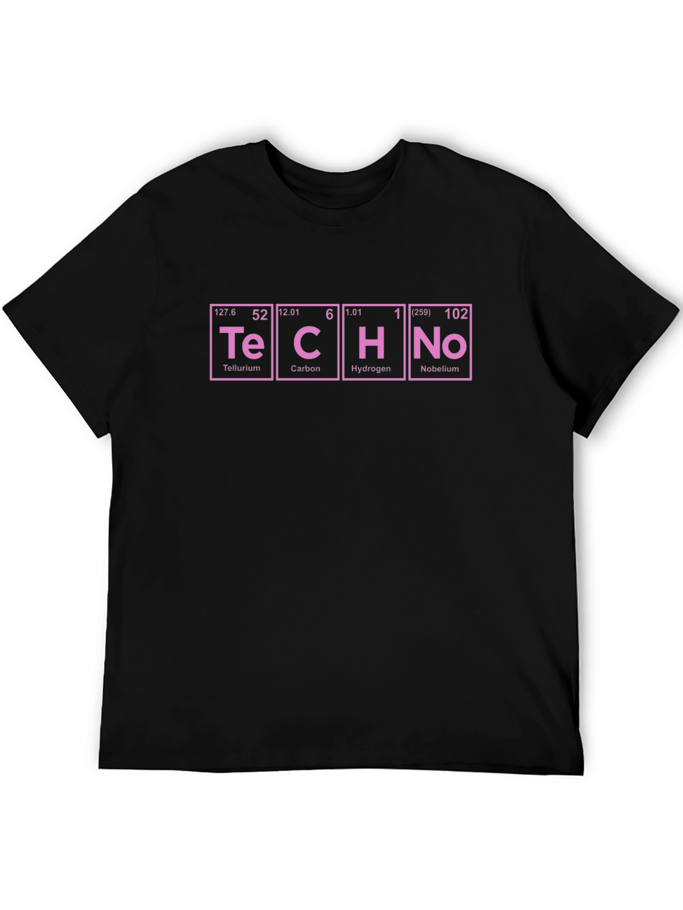 Periodic Table Techno Music Black T-Shirt