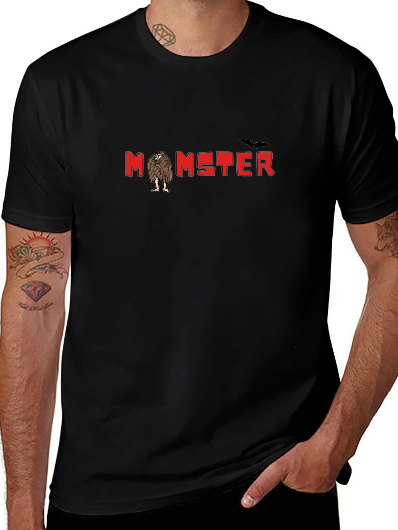 Monster Graphic Print Tee - Funny Halloween Shirt