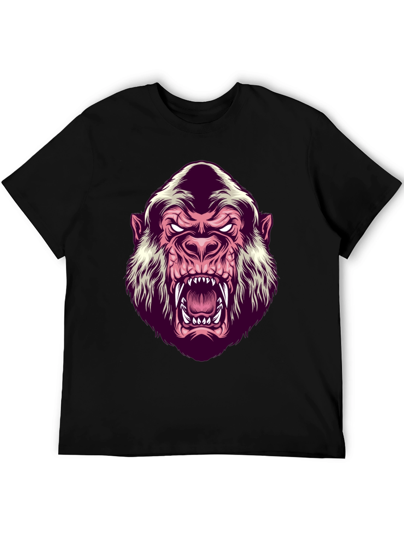 Mens Black Gorilla Graphic T-Shirt