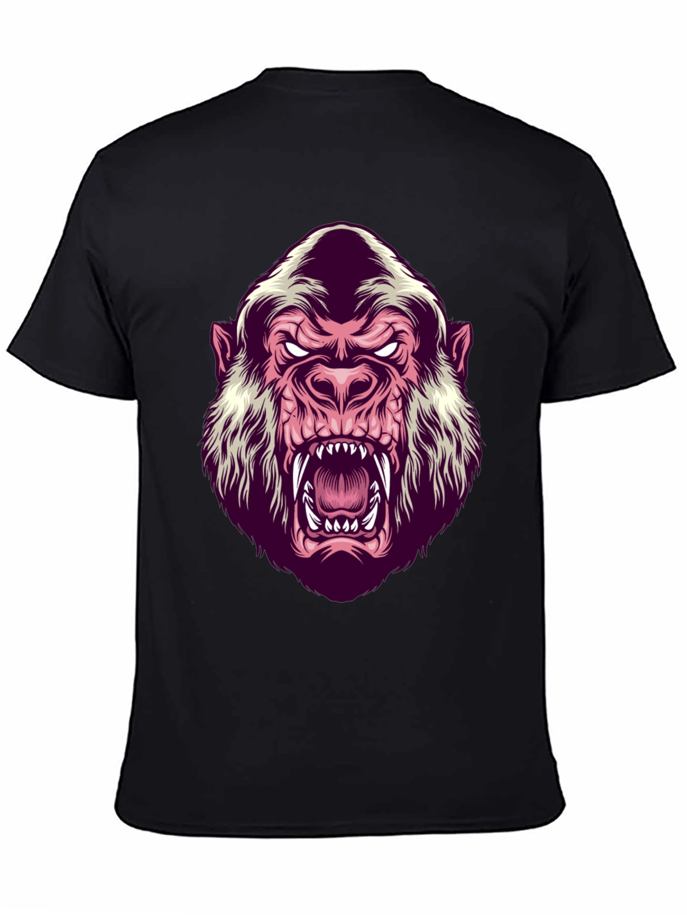 Mens Black Gorilla Graphic T-Shirt