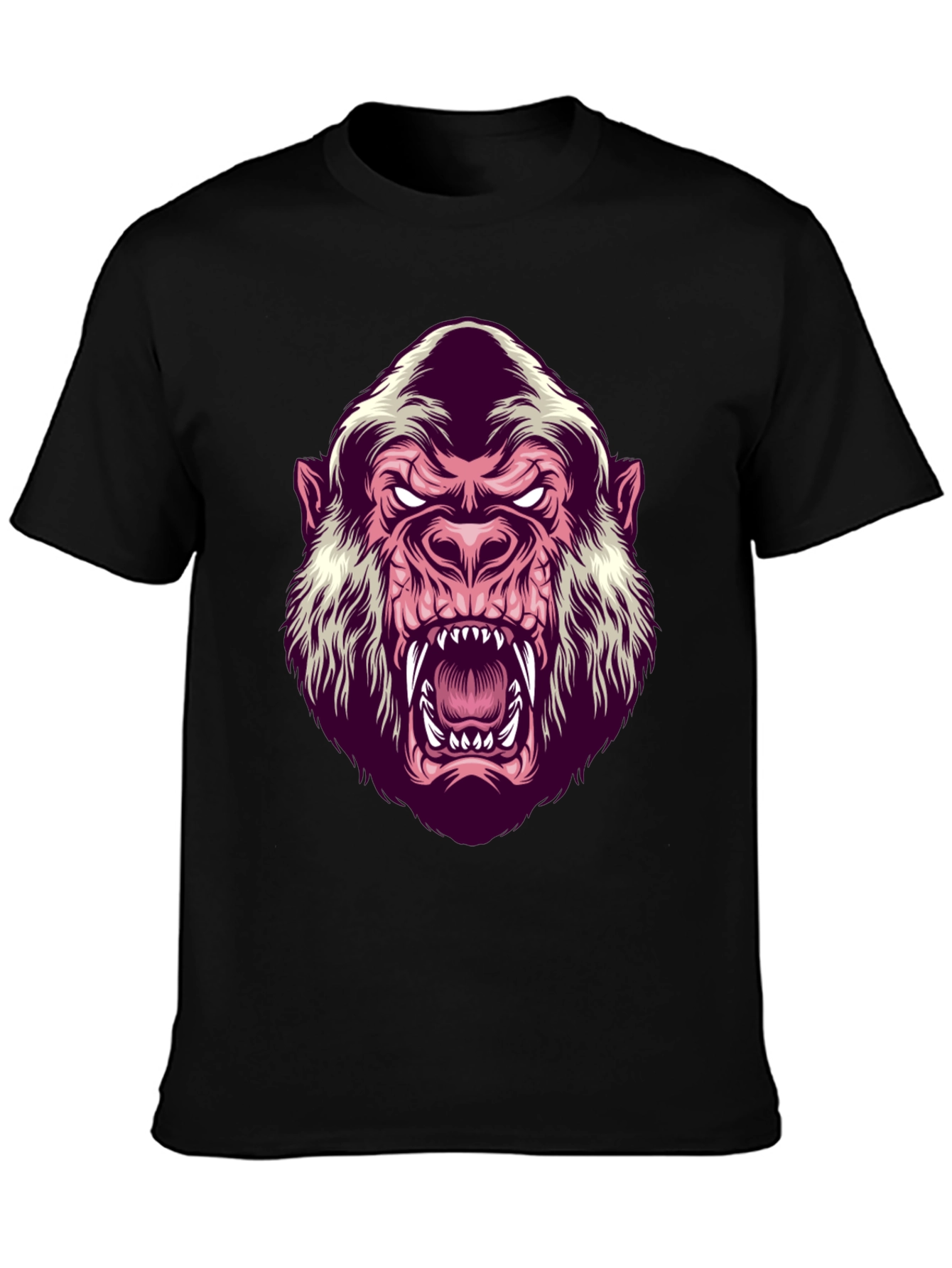 Mens Black Gorilla Graphic T-Shirt