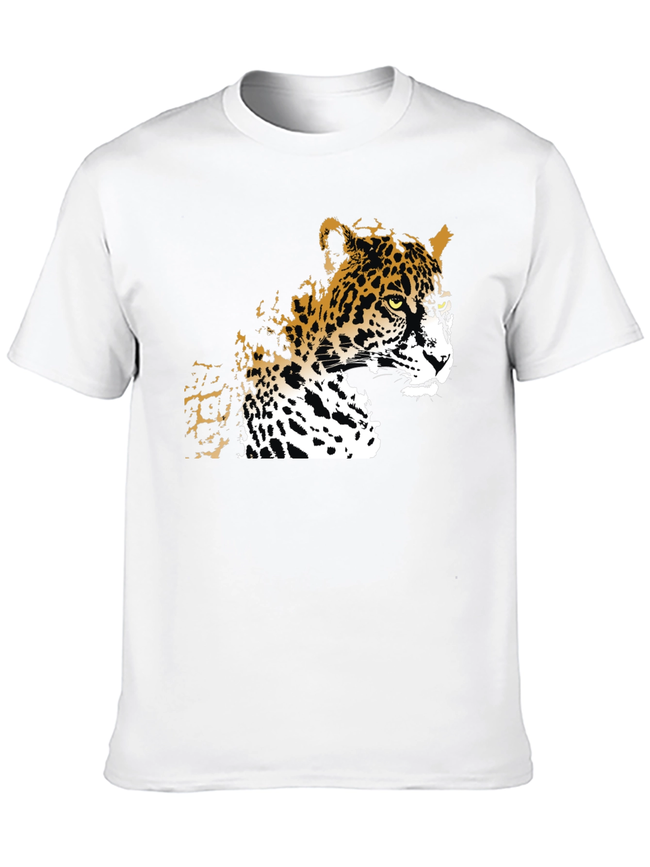 Cool Leopard Graphic Print Black T-Shirt