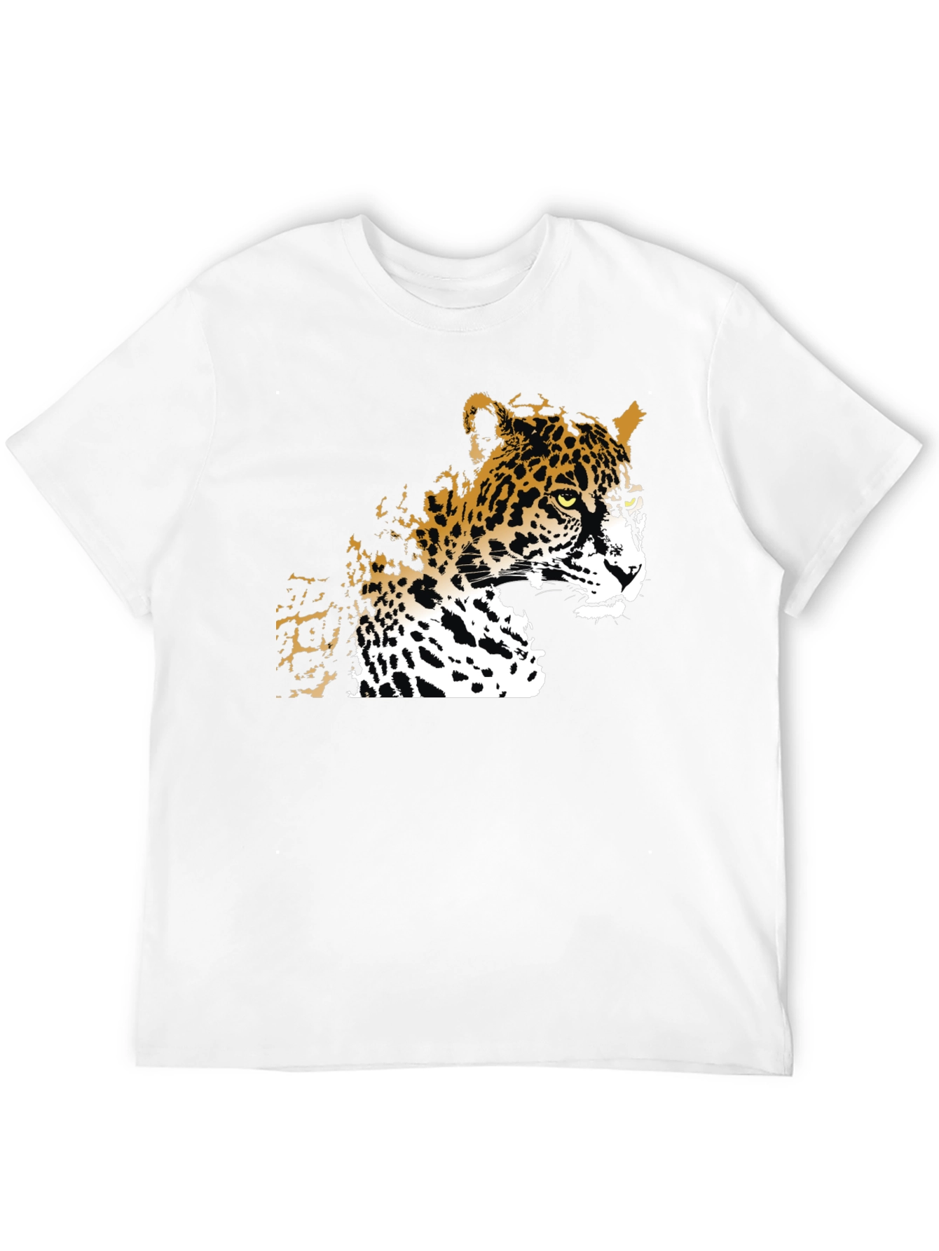 Cool Leopard Graphic Print Black T-Shirt