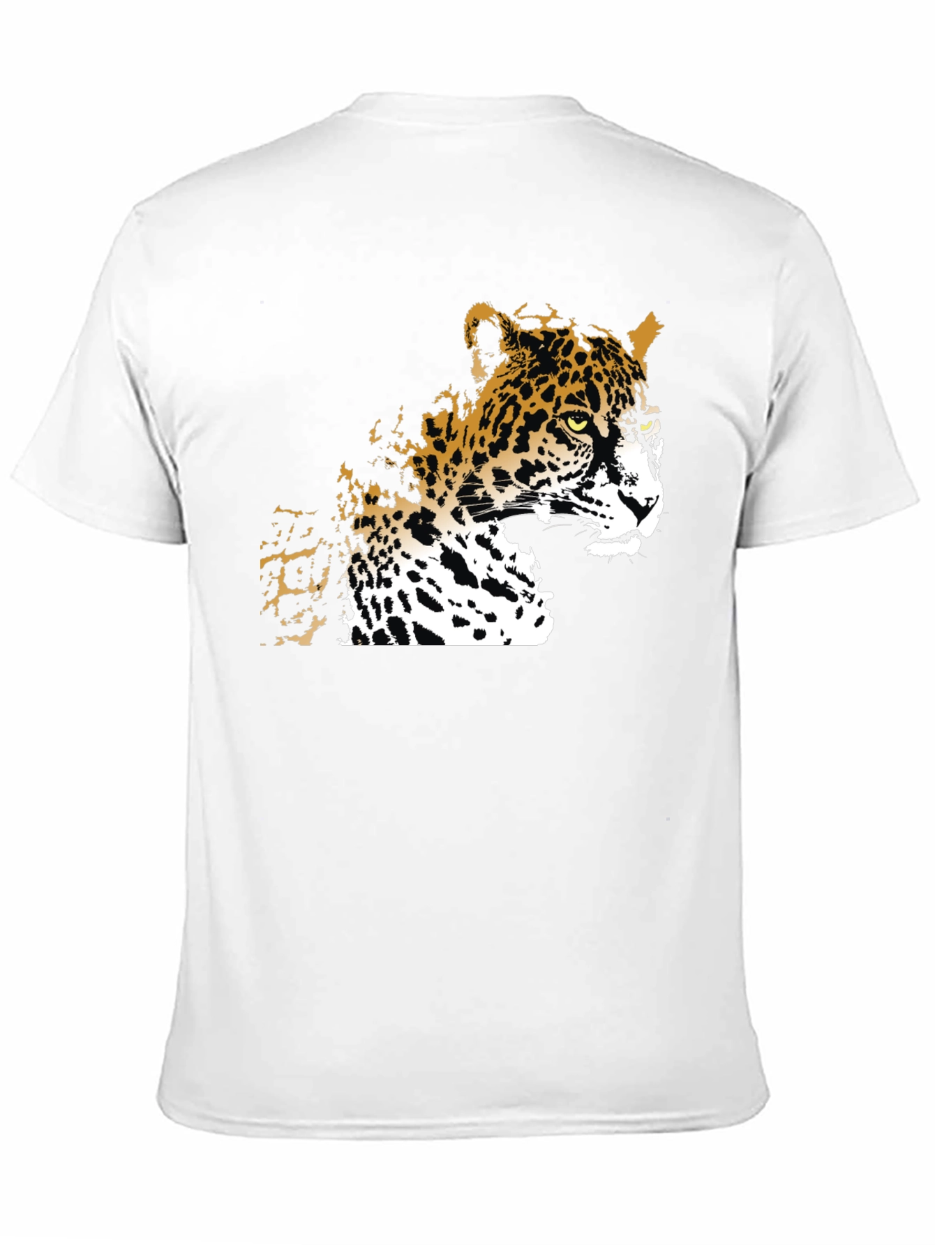 Cool Leopard Graphic Print Black T-Shirt