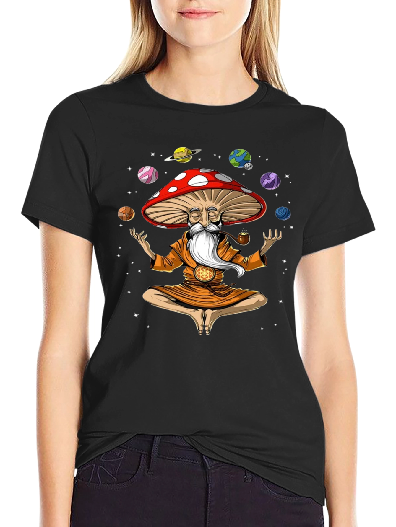 Mushroom Zen T-Shirt - Cosmic Yogi Graphic Tee