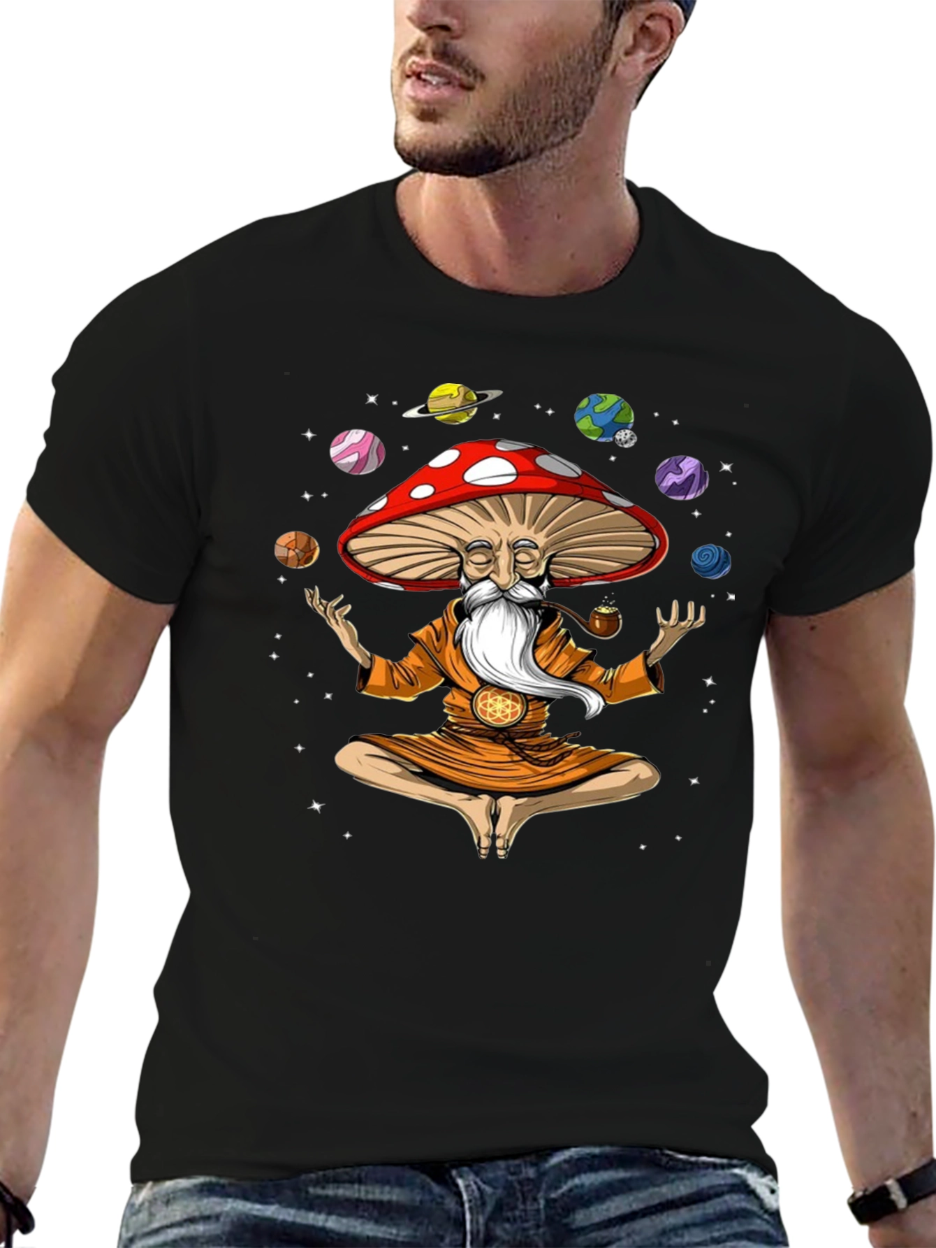 Mushroom Zen T-Shirt - Cosmic Yogi Graphic Tee