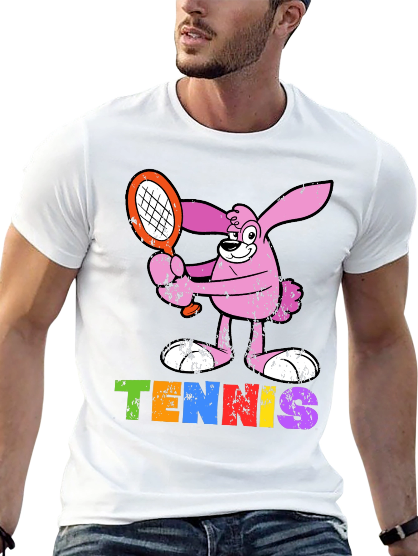 Tennis Bunny T-Shirt - Fun Sports Tee
