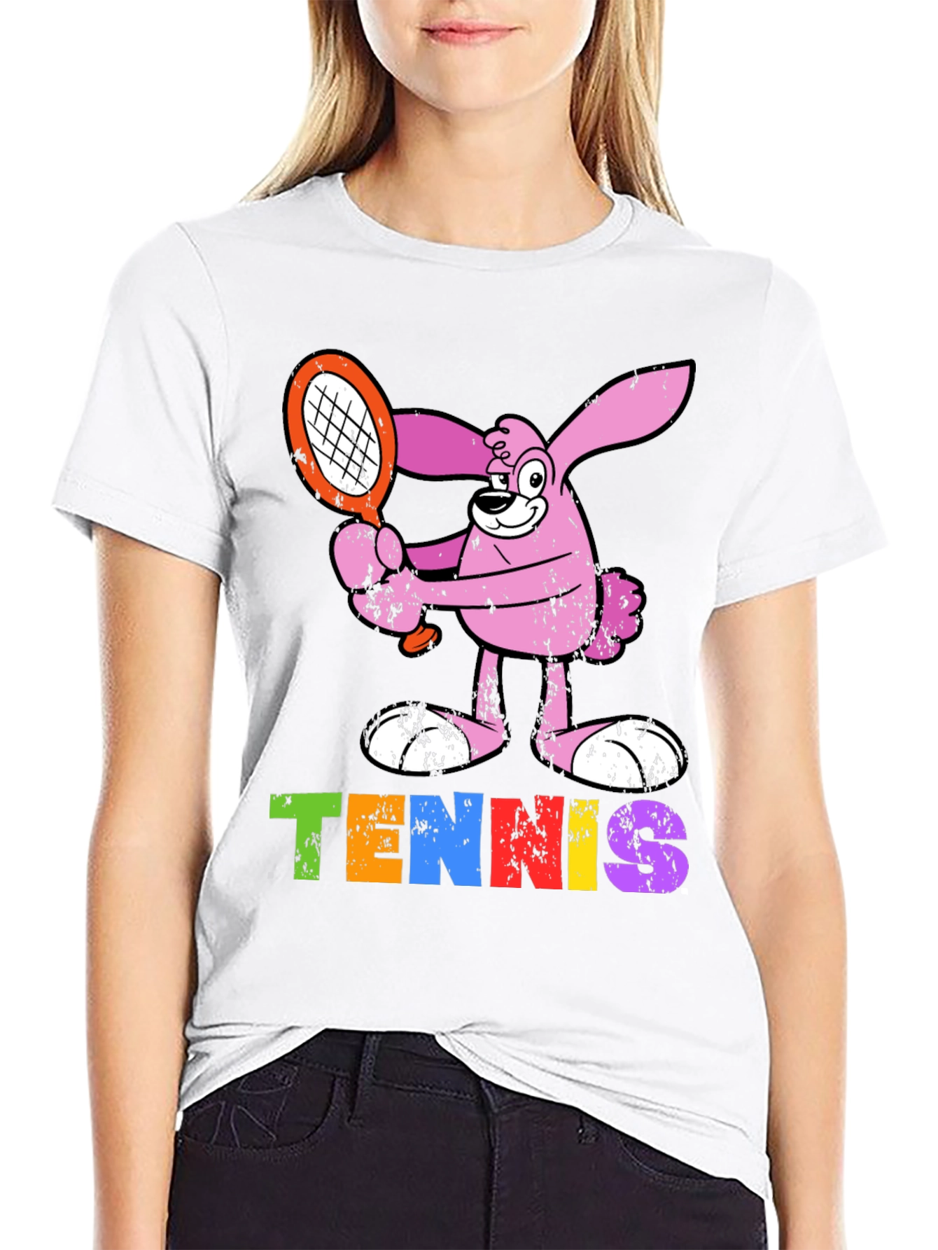 Tennis Bunny T-Shirt - Fun Sports Tee