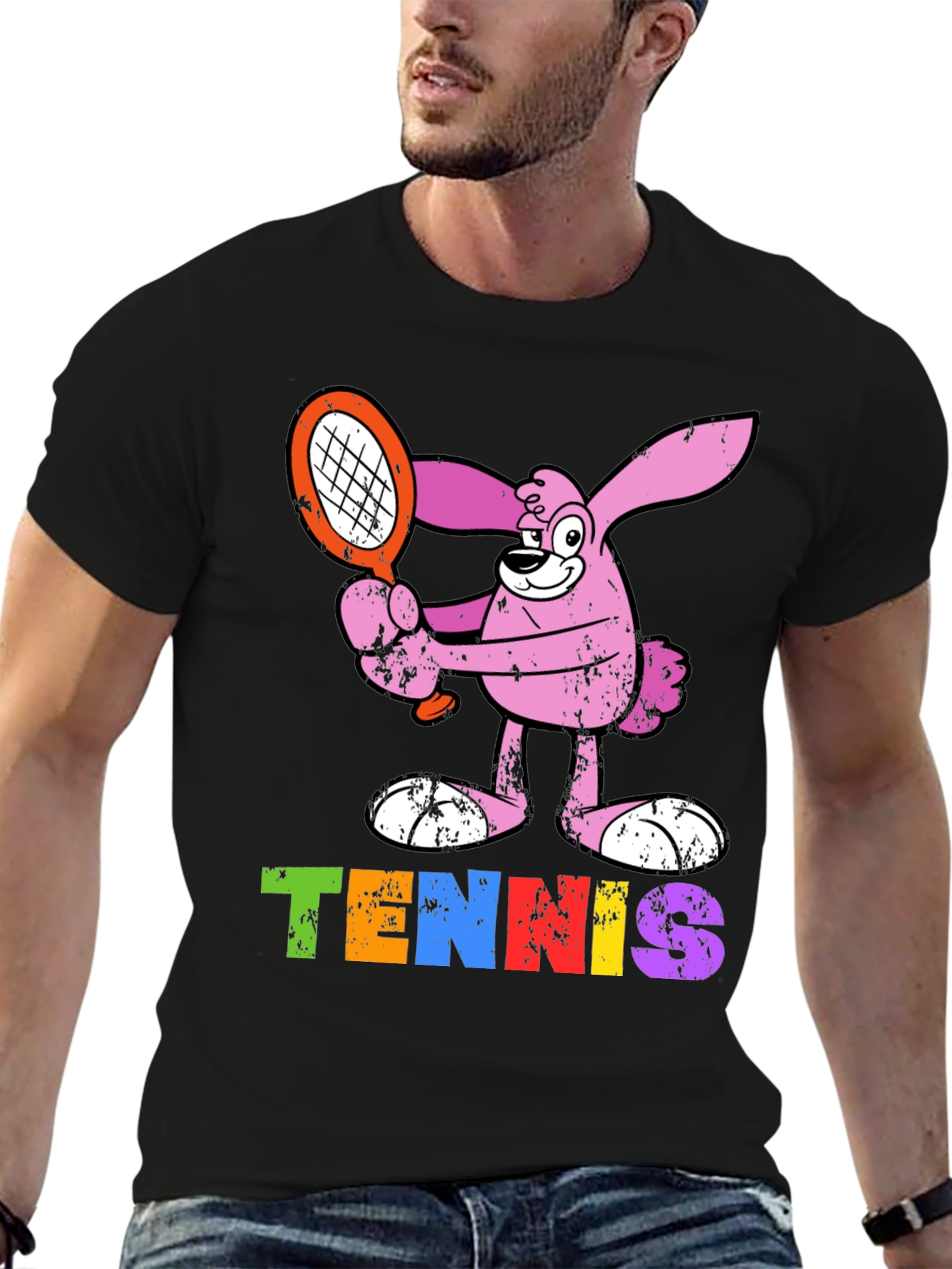 Tennis Bunny T-Shirt - Fun Sports Tee