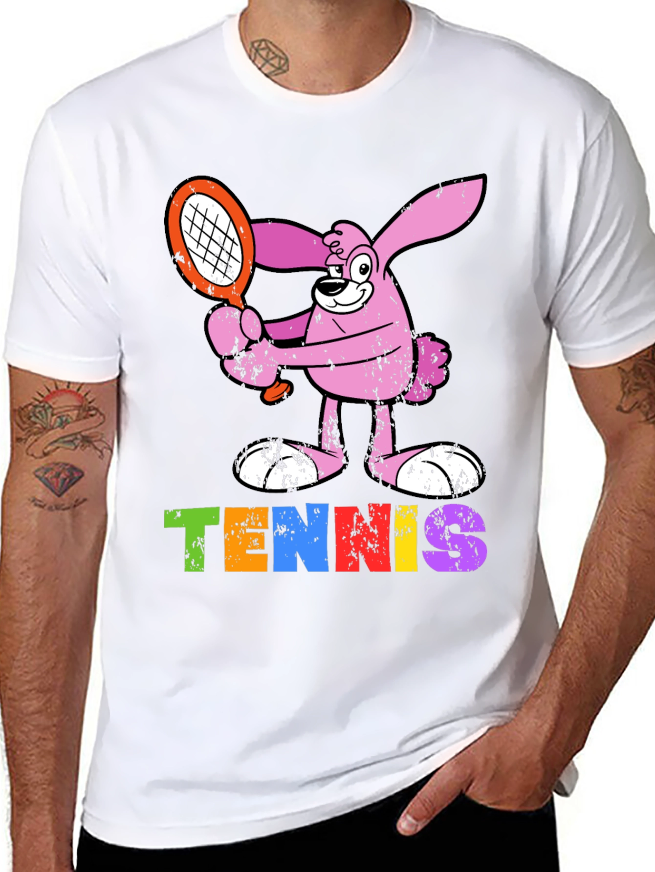 Tennis Bunny T-Shirt - Fun Sports Tee