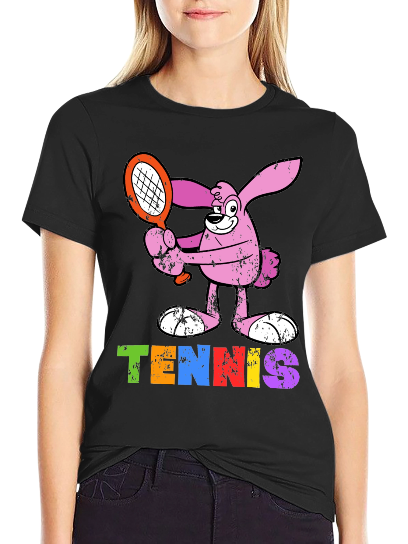 Tennis Bunny T-Shirt - Fun Sports Tee