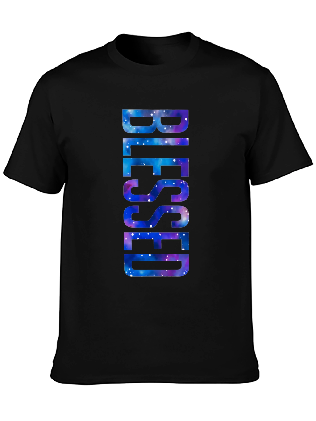 Blessed Galaxy Graphic T-Shirt - Black