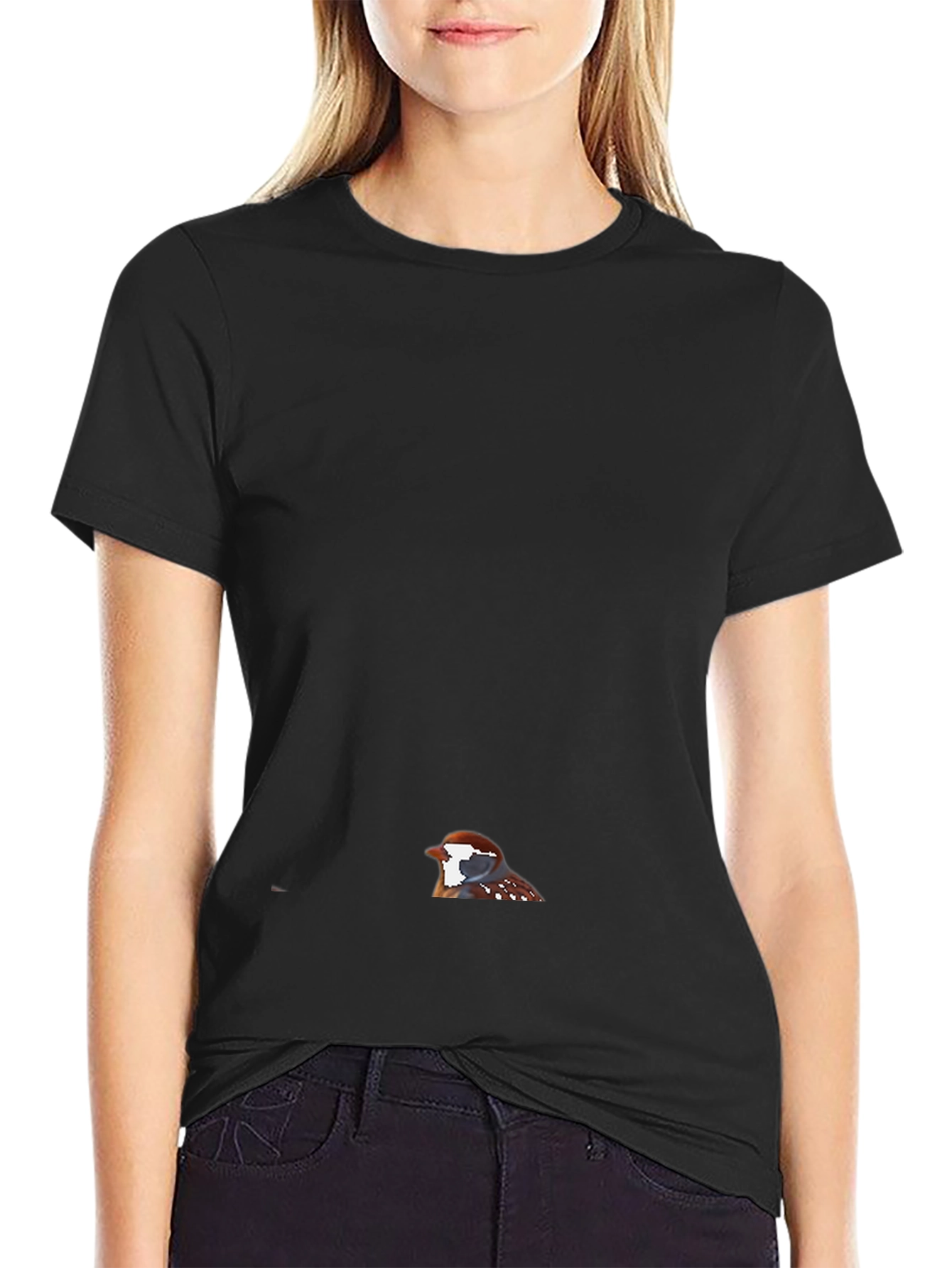 Mens Black Bird Graphic Tee