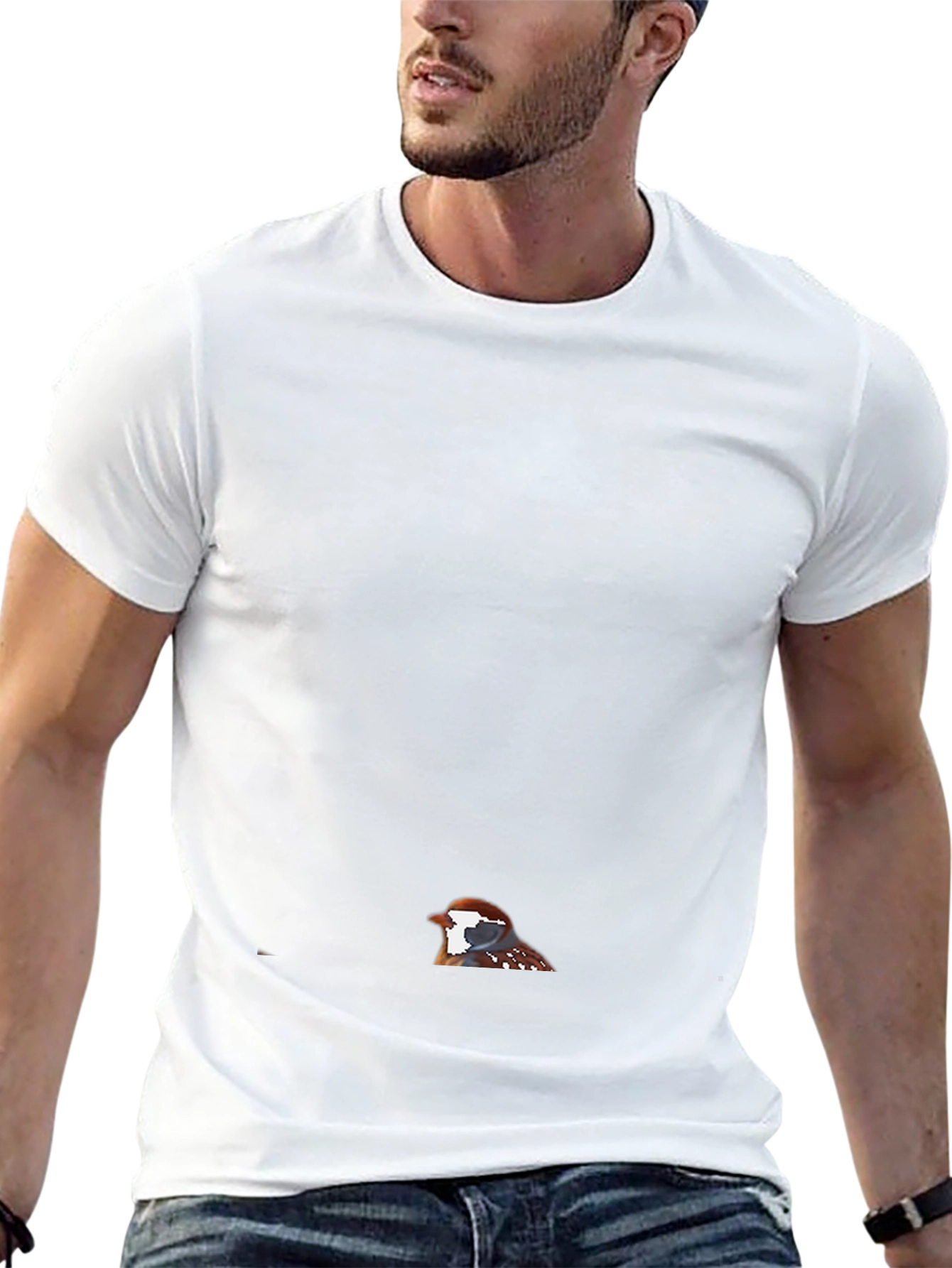 Mens Black Bird Graphic Tee
