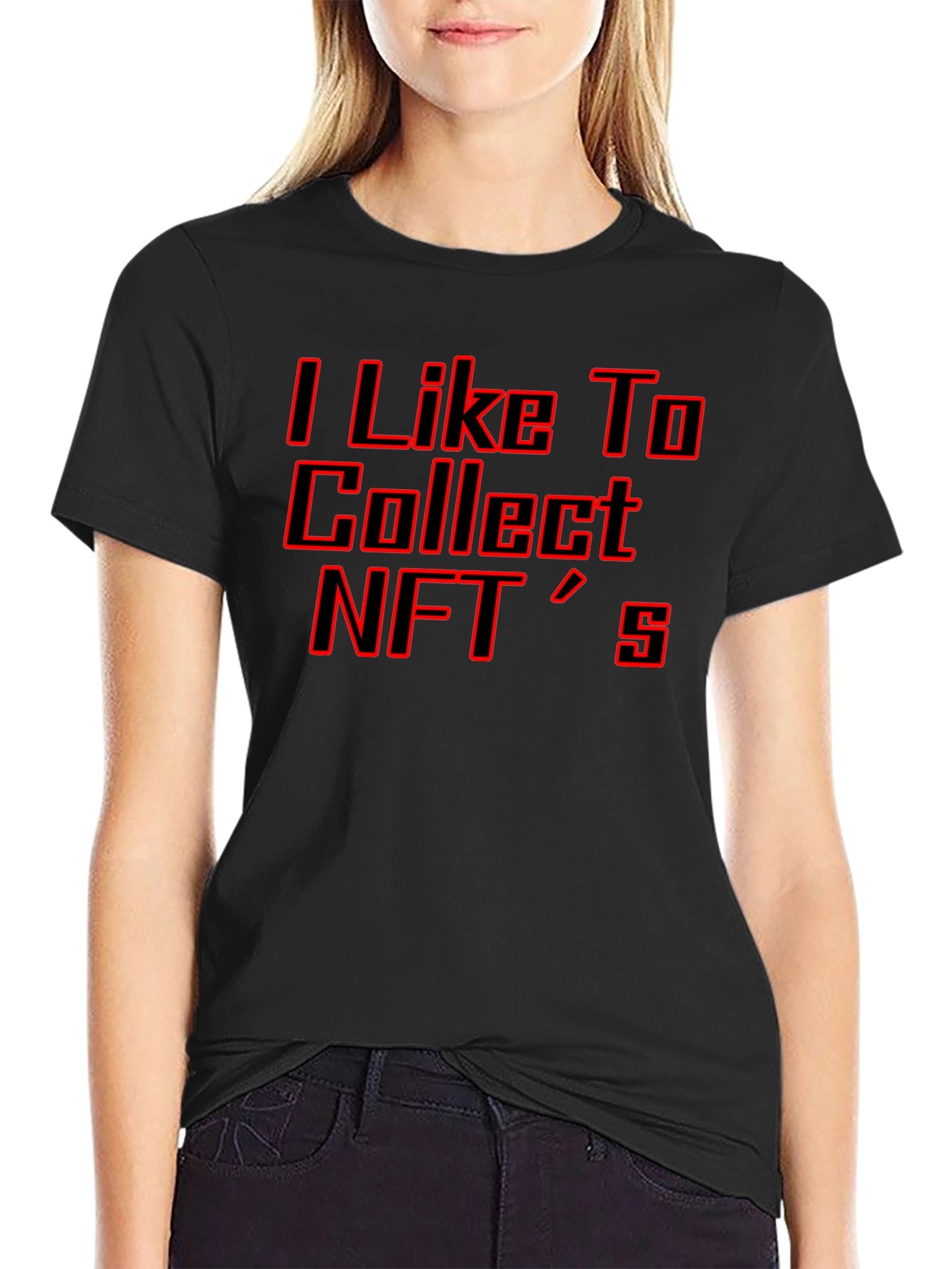 I Like to Collect NFTs T-Shirt - Black