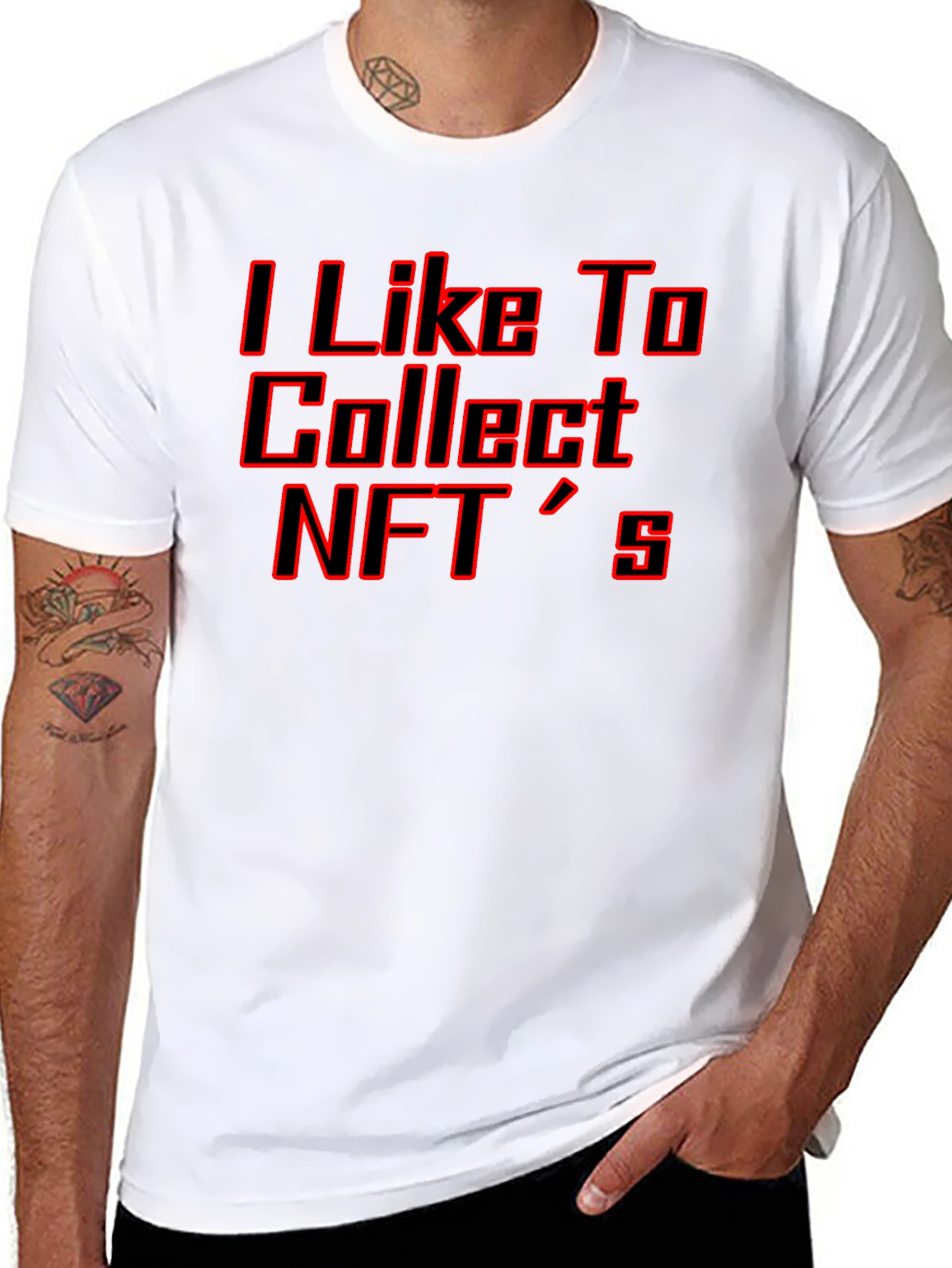 I Like to Collect NFTs T-Shirt - Black