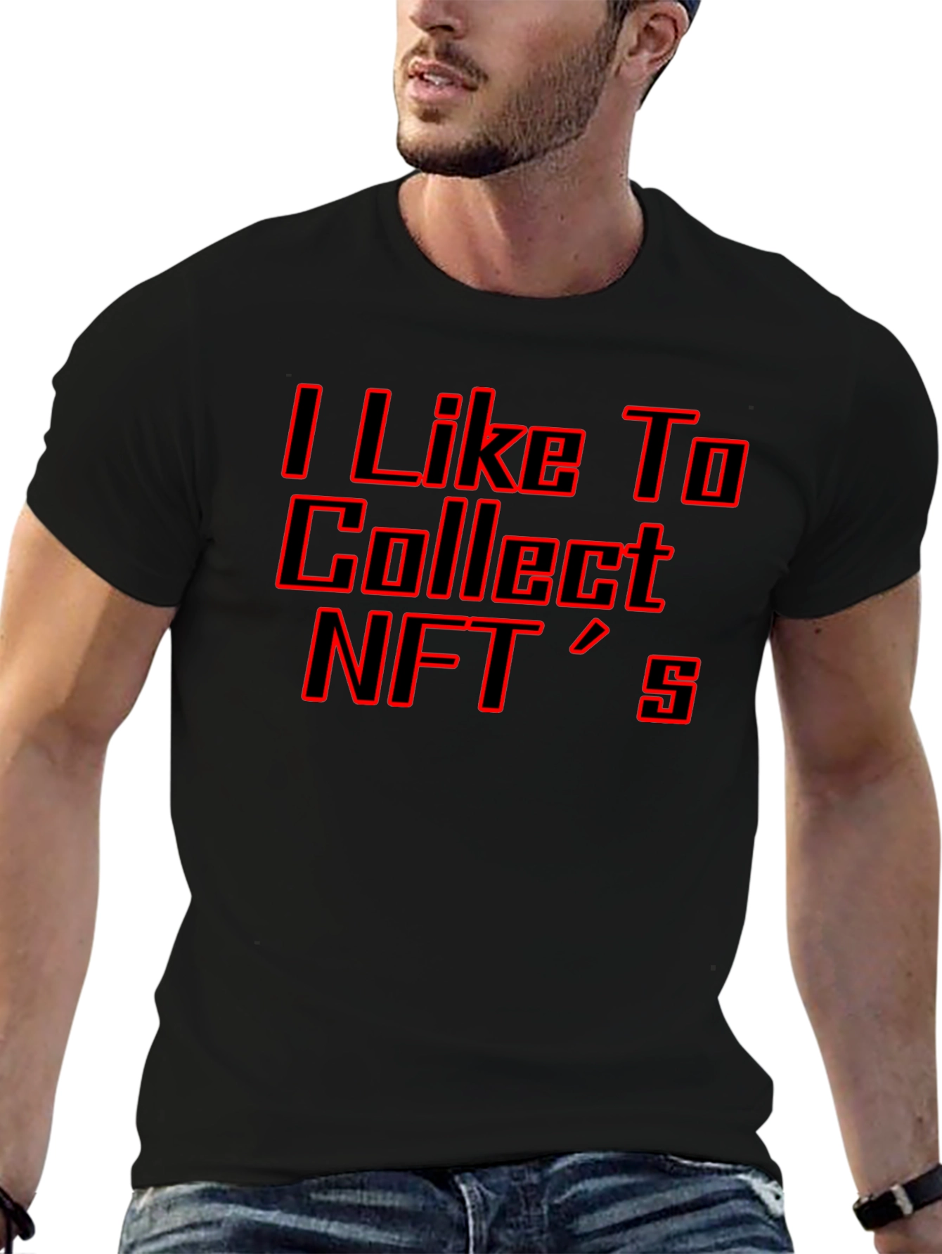 I Like to Collect NFTs T-Shirt - Black