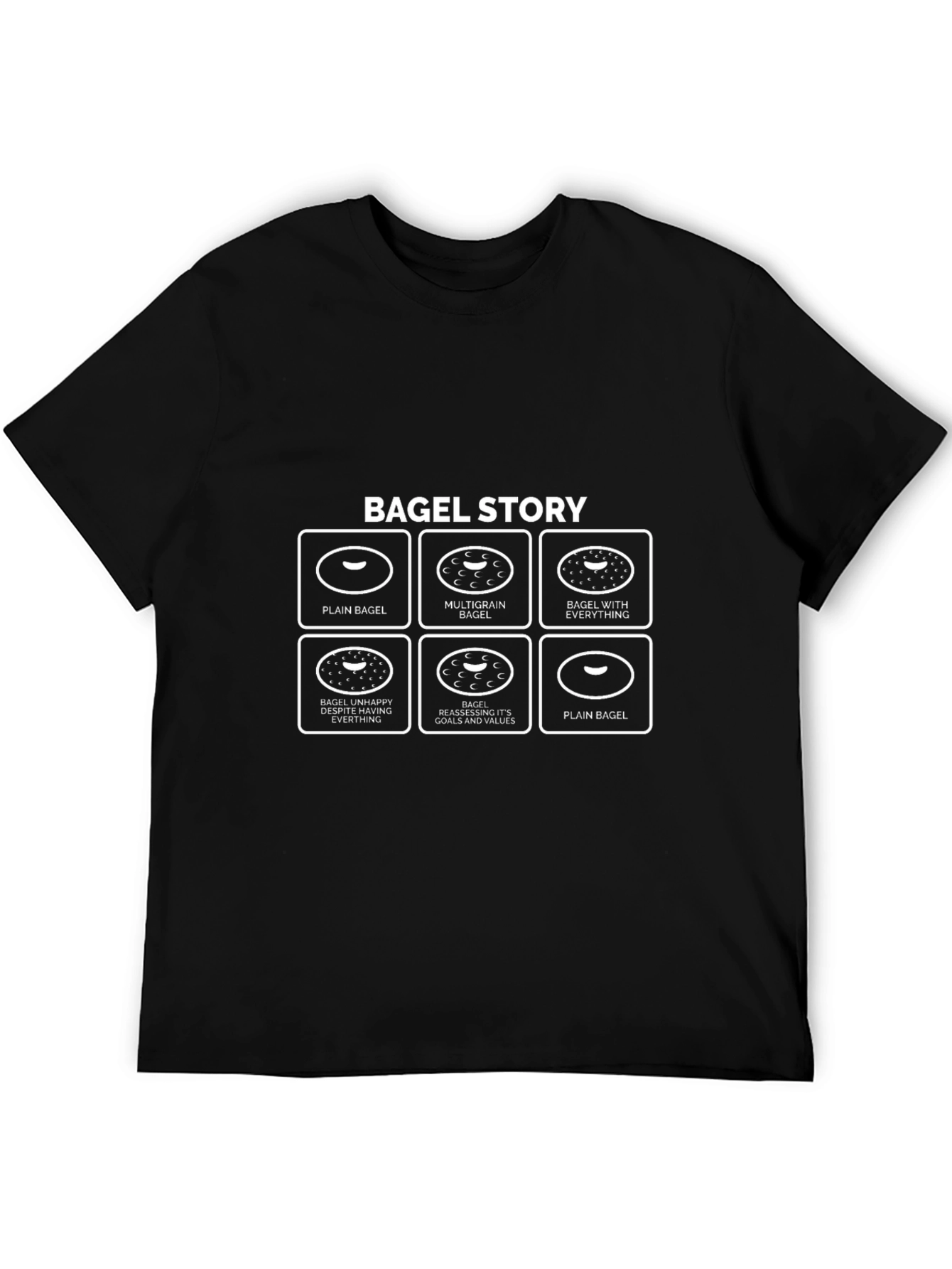 Bagel Story Graphic T-Shirt - Funny Foodie Tee