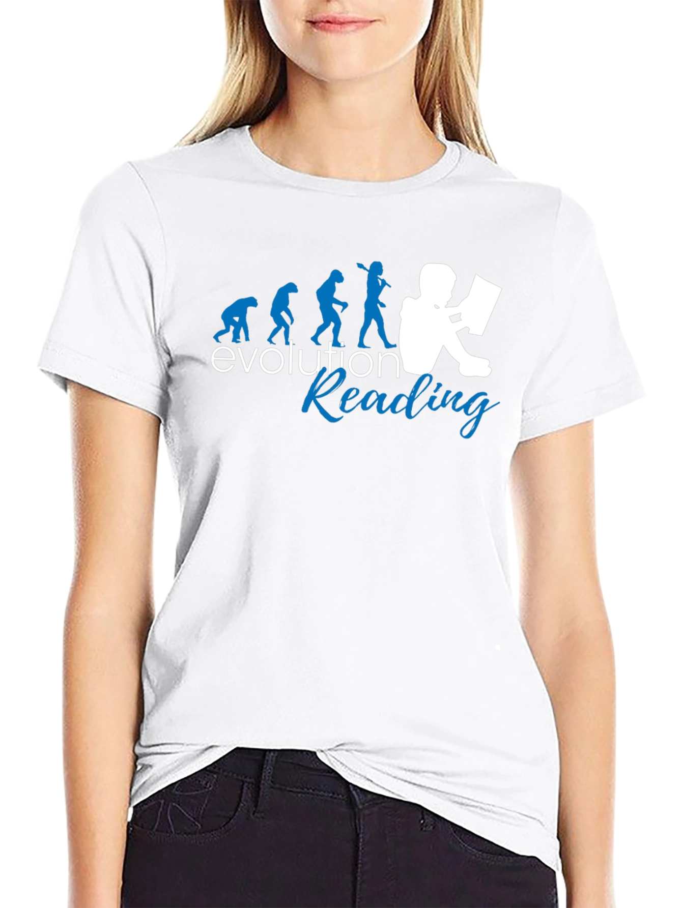Evolution of Reading Graphic T-Shirt - Black