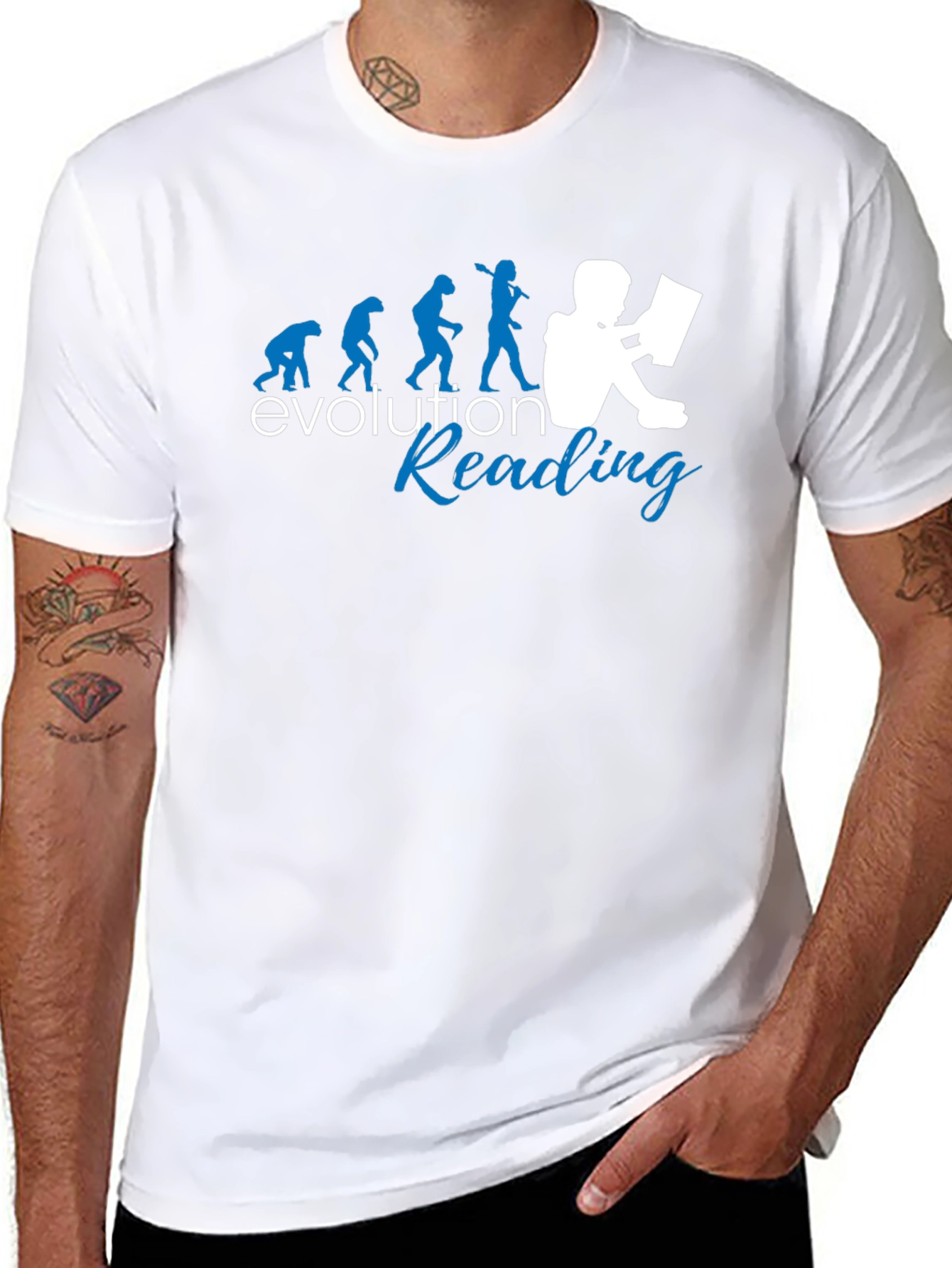 Evolution of Reading Graphic T-Shirt - Black