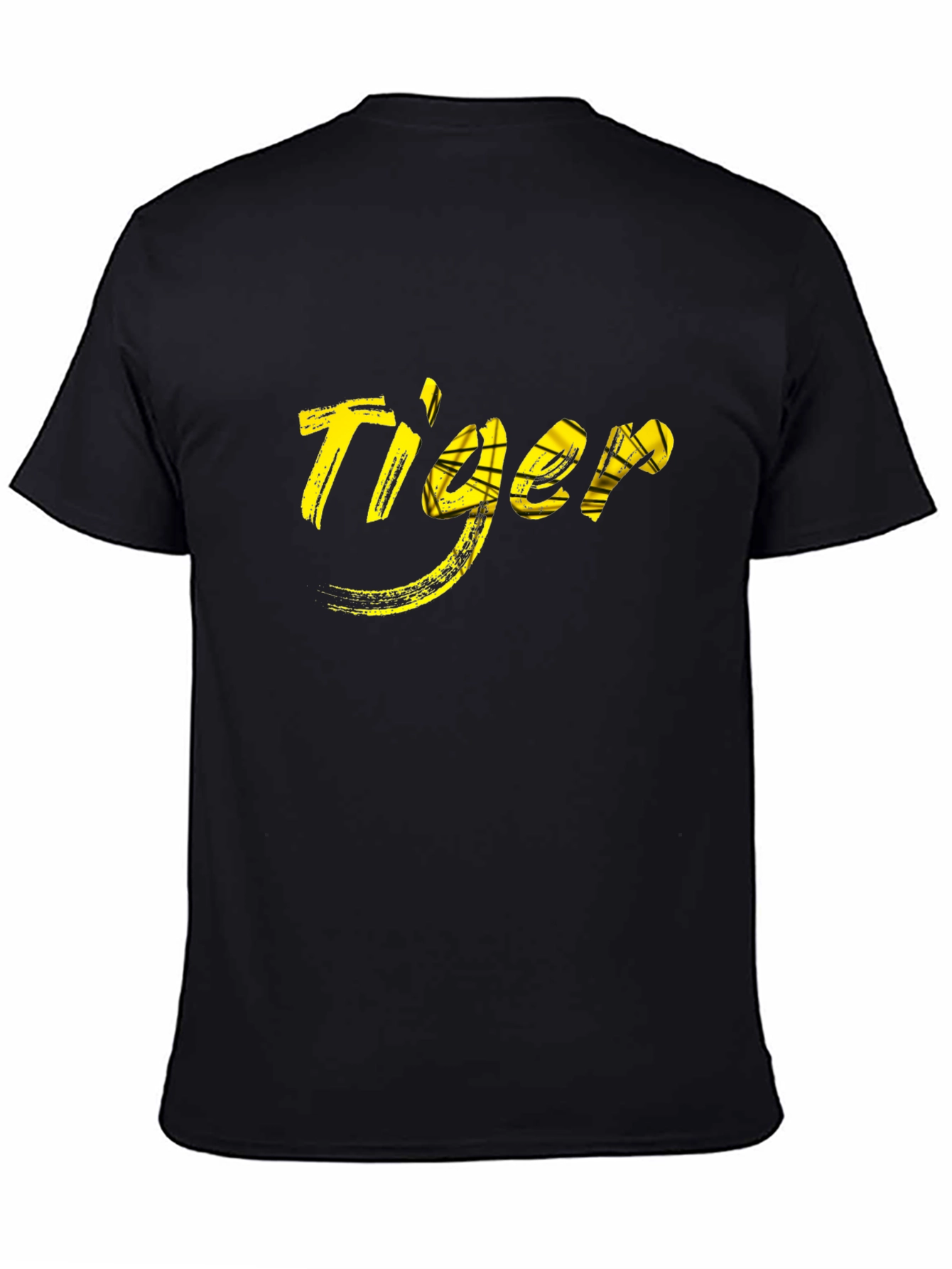 Tiger Graphic Tee - Mens Black Cotton T-Shirt