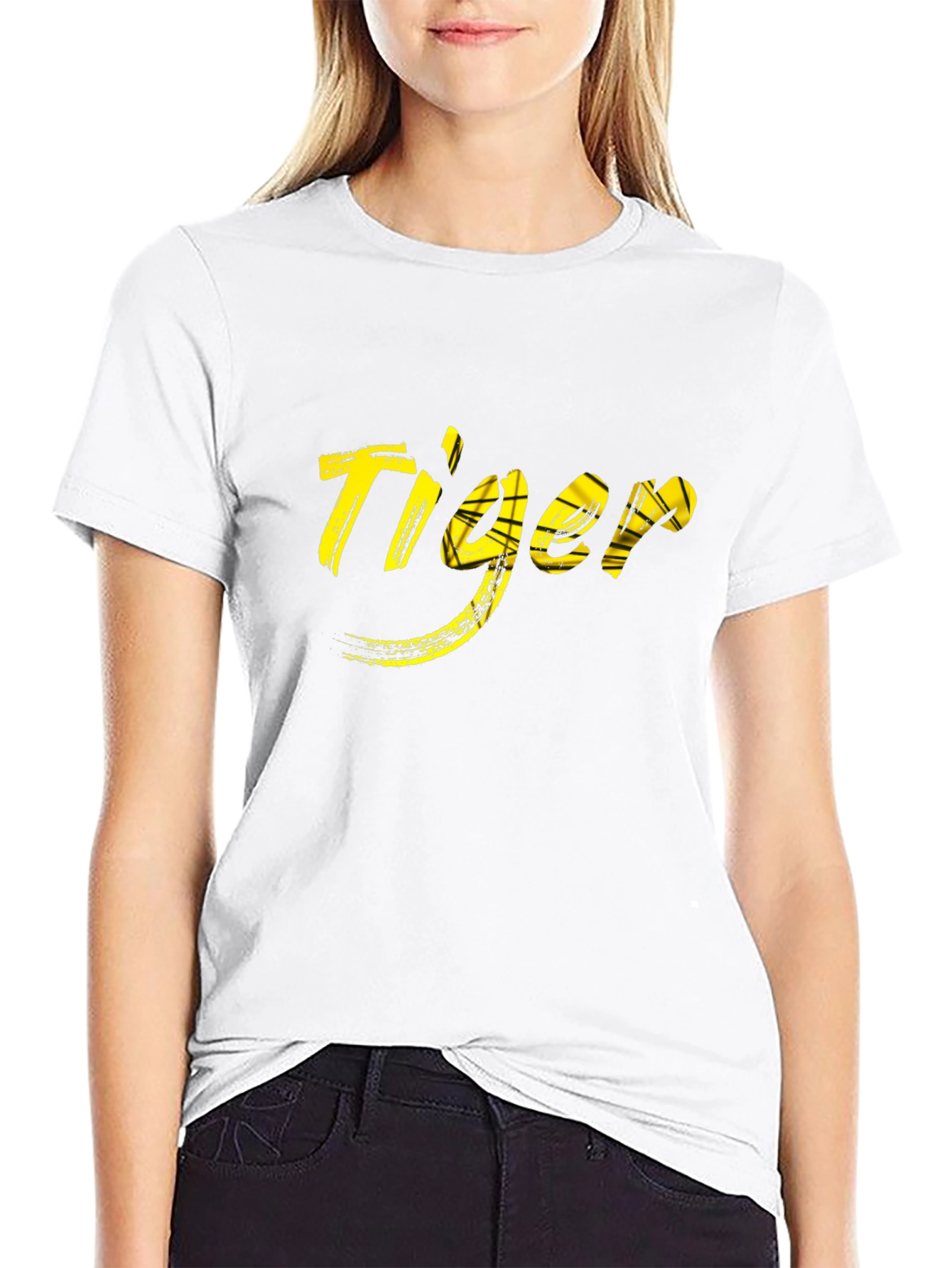 Tiger Graphic Tee - Mens Black Cotton T-Shirt