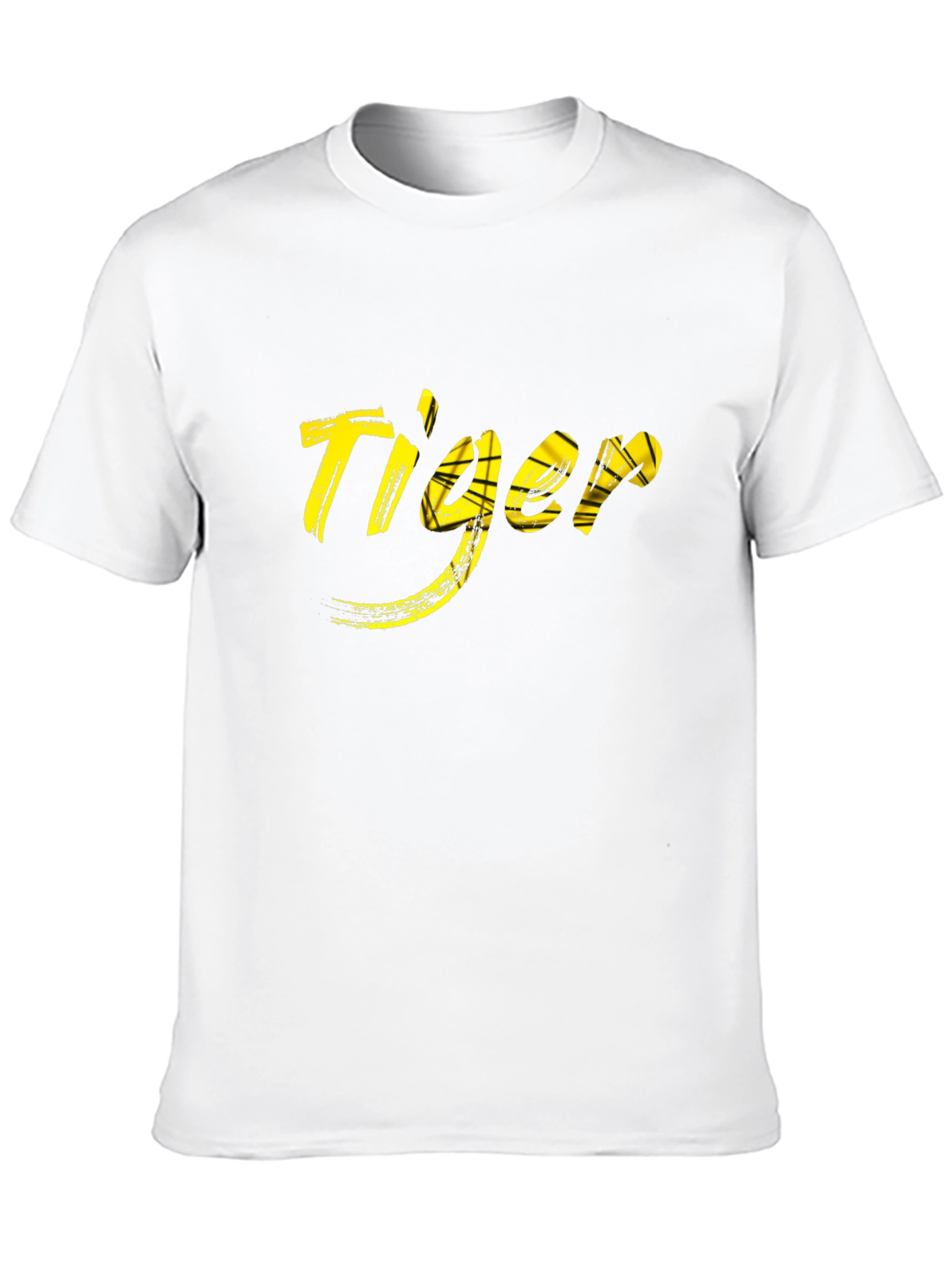 Tiger Graphic Tee - Mens Black Cotton T-Shirt