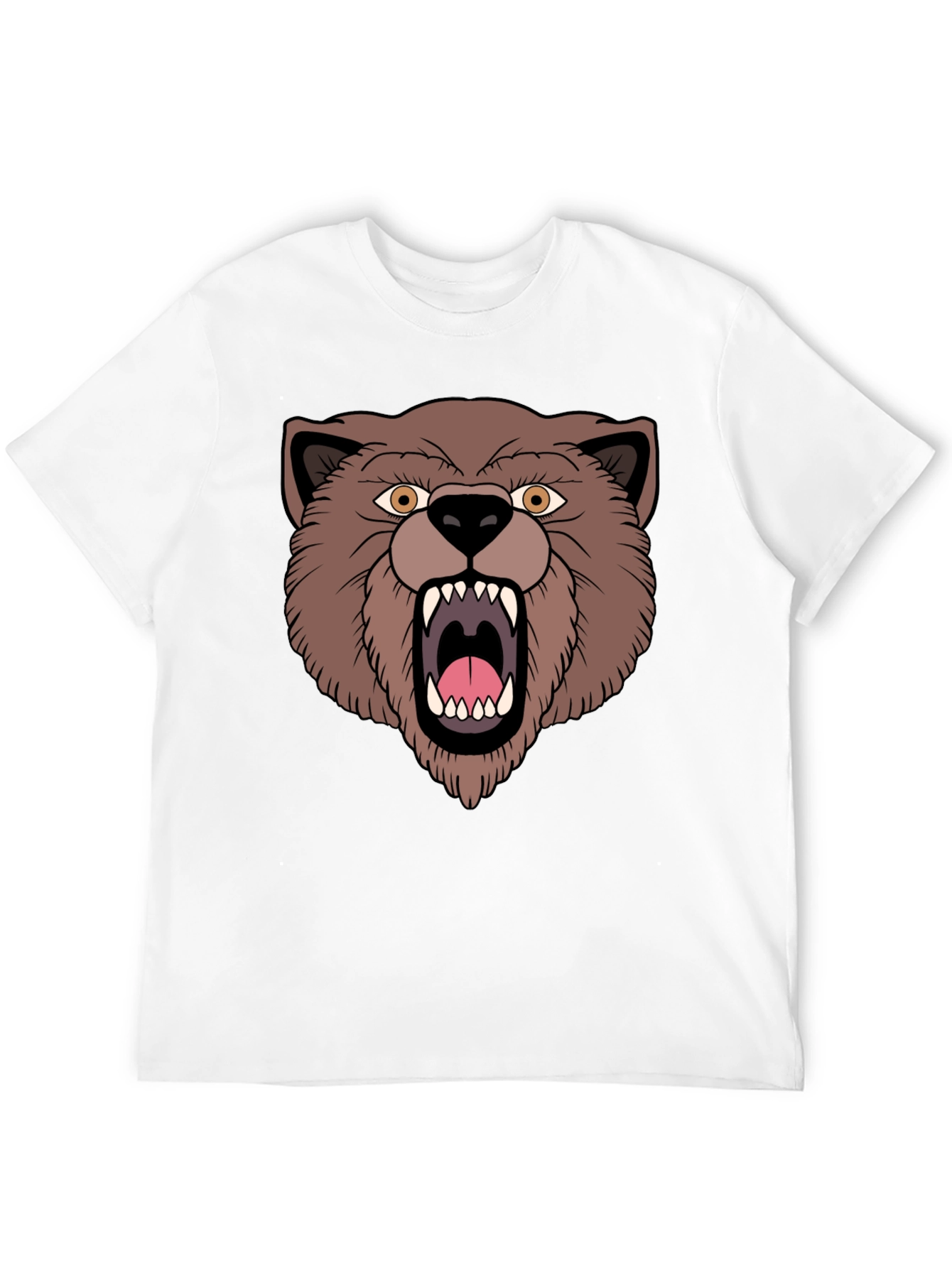 Bear Graphic T-Shirt - Black Cotton Tee