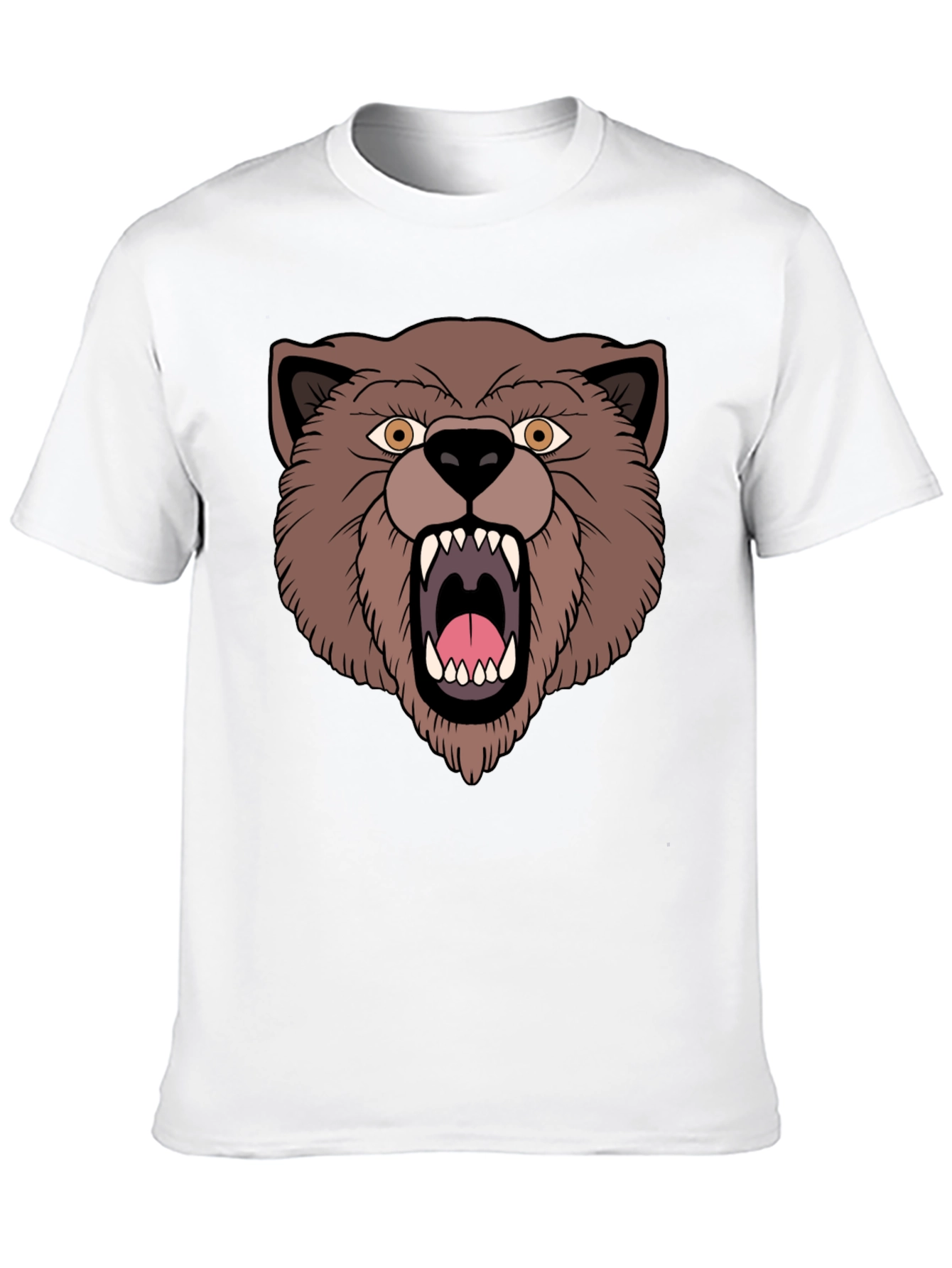 Bear Graphic T-Shirt - Black Cotton Tee