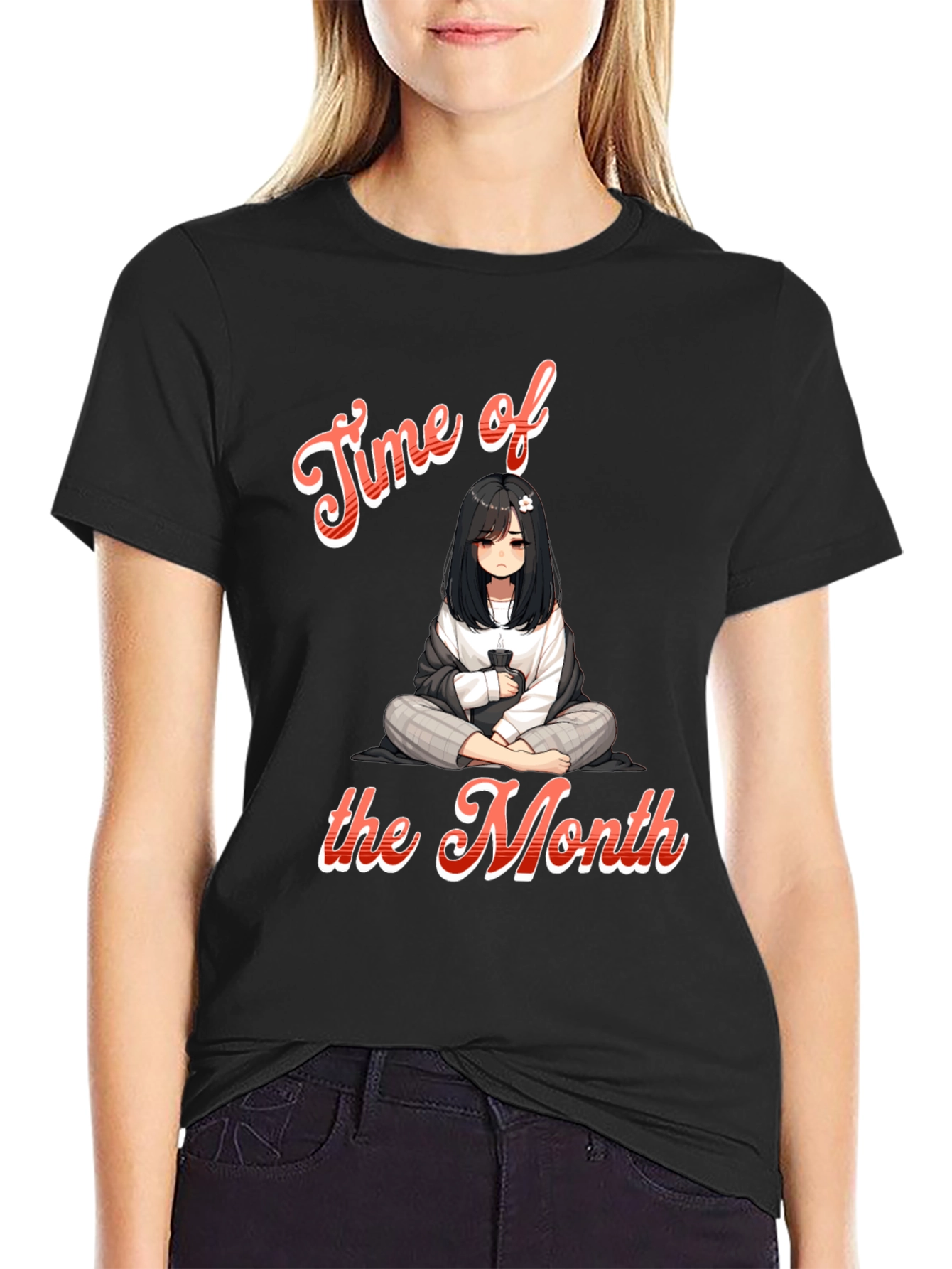 Time of the Month Anime Graphic T-Shirt