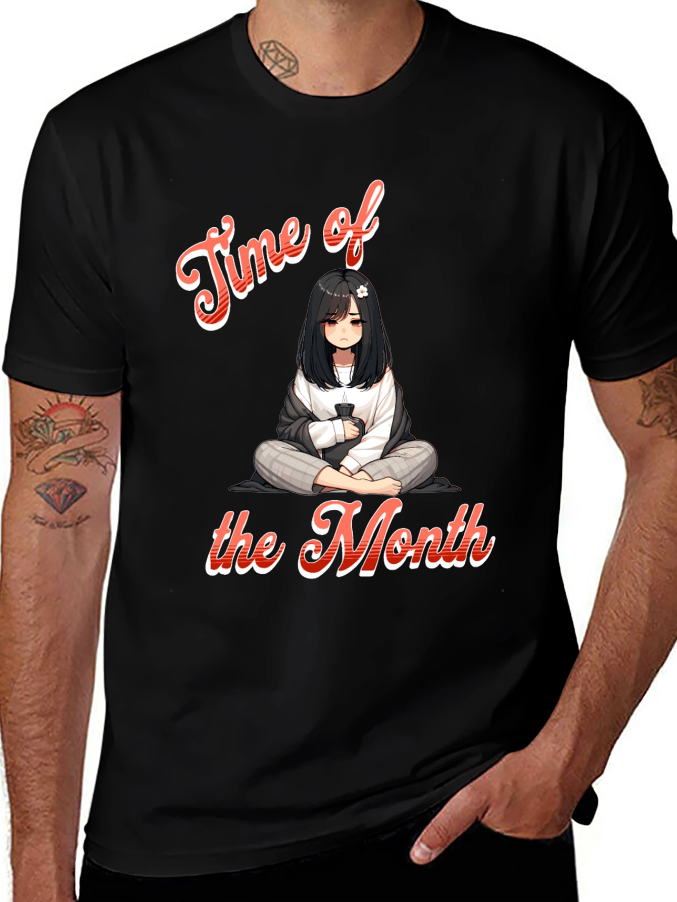 Time of the Month Anime Graphic T-Shirt