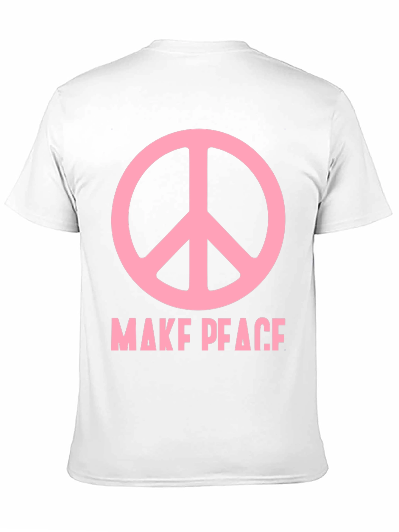 Make Peace T-Shirt - Pink Peace Sign Black Tee