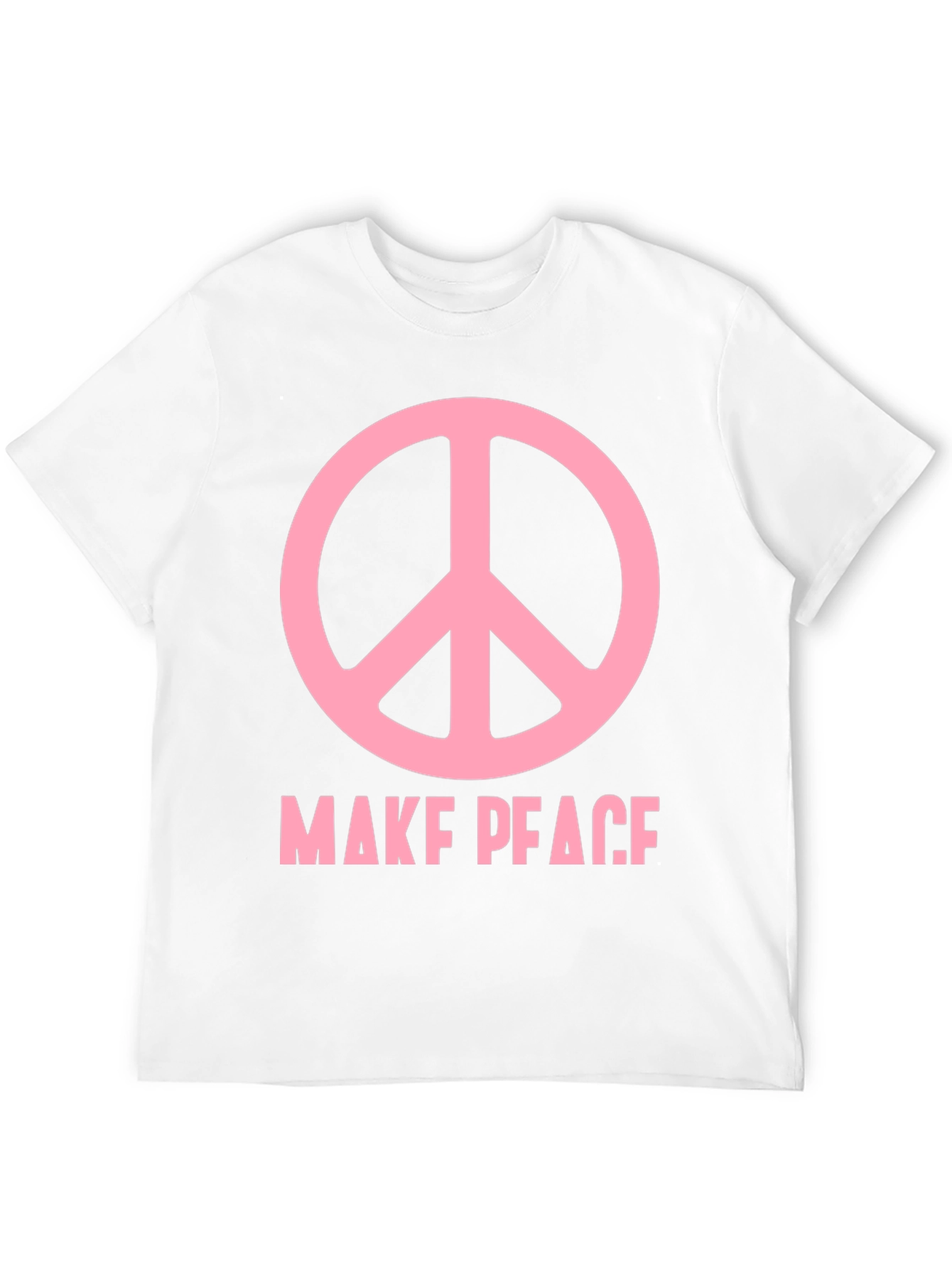 Make Peace T-Shirt - Pink Peace Sign Black Tee