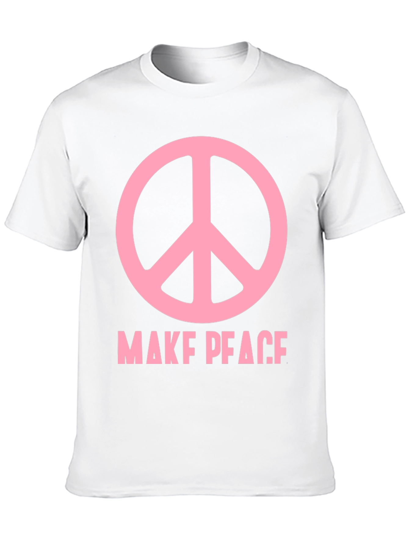 Make Peace T-Shirt - Pink Peace Sign Black Tee