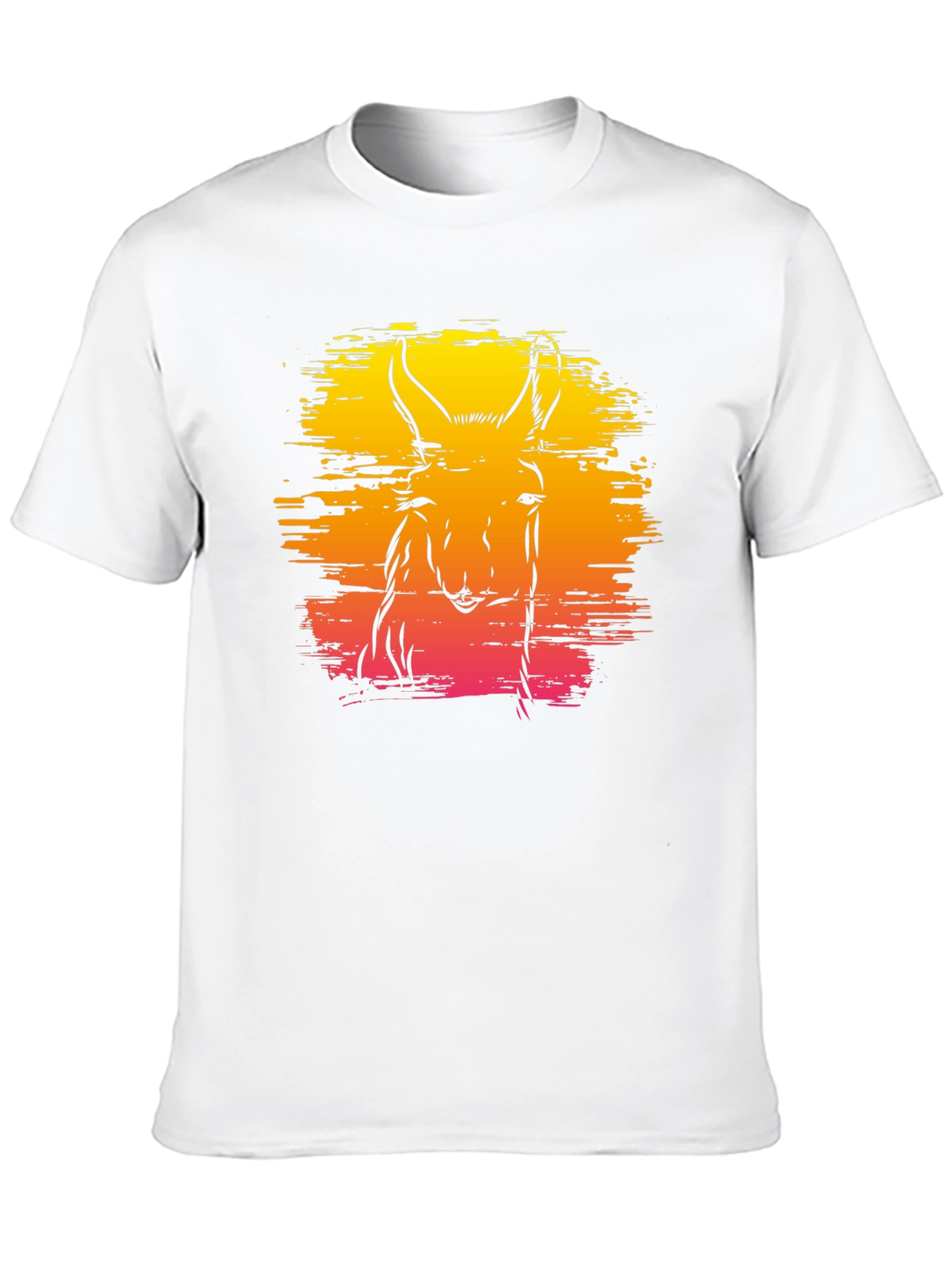 Llama Sunset Graphic Tee - Unique Animal Design