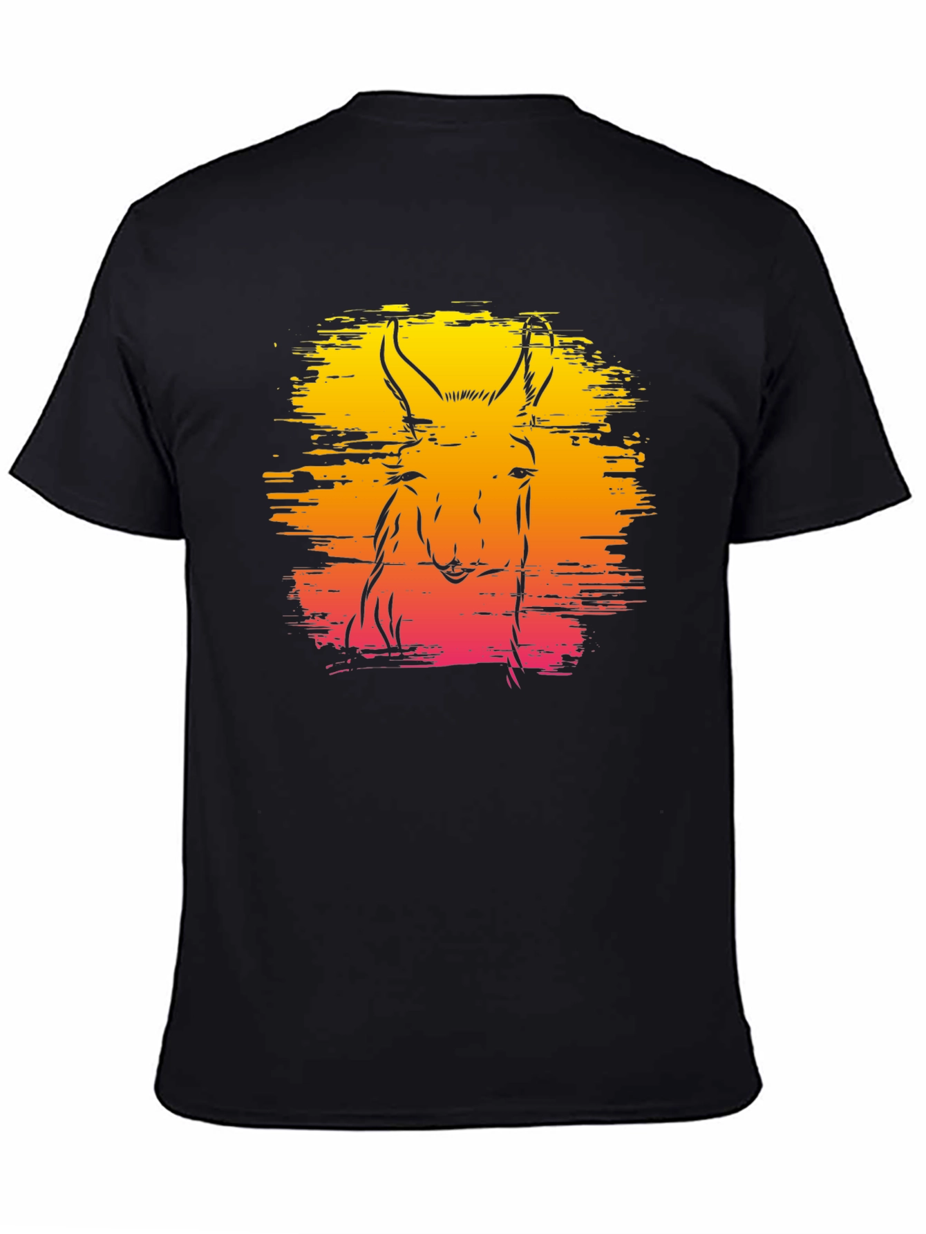 Llama Sunset Graphic Tee - Unique Animal Design