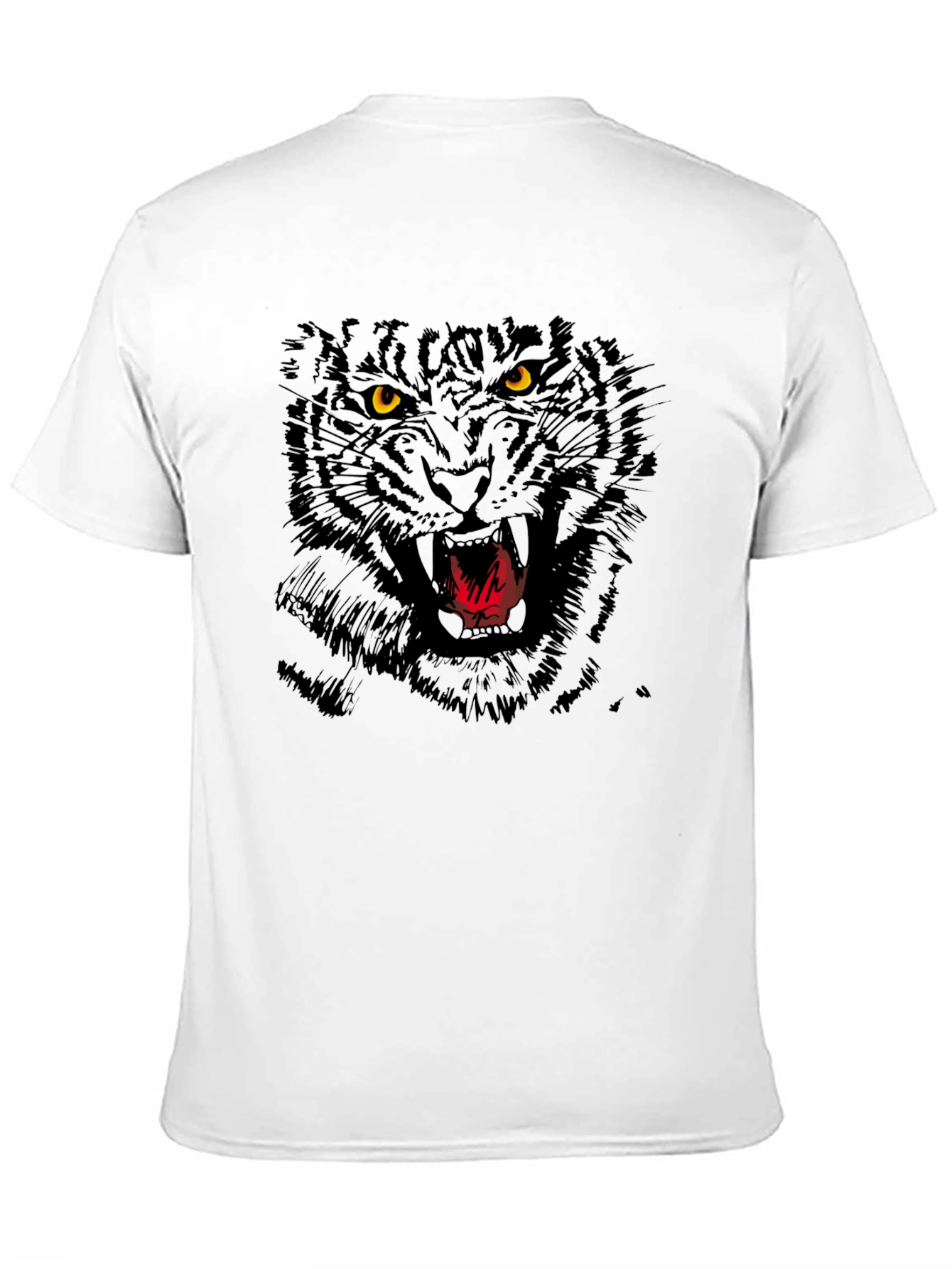Black Tiger Graphic Tee - Mens Fashion