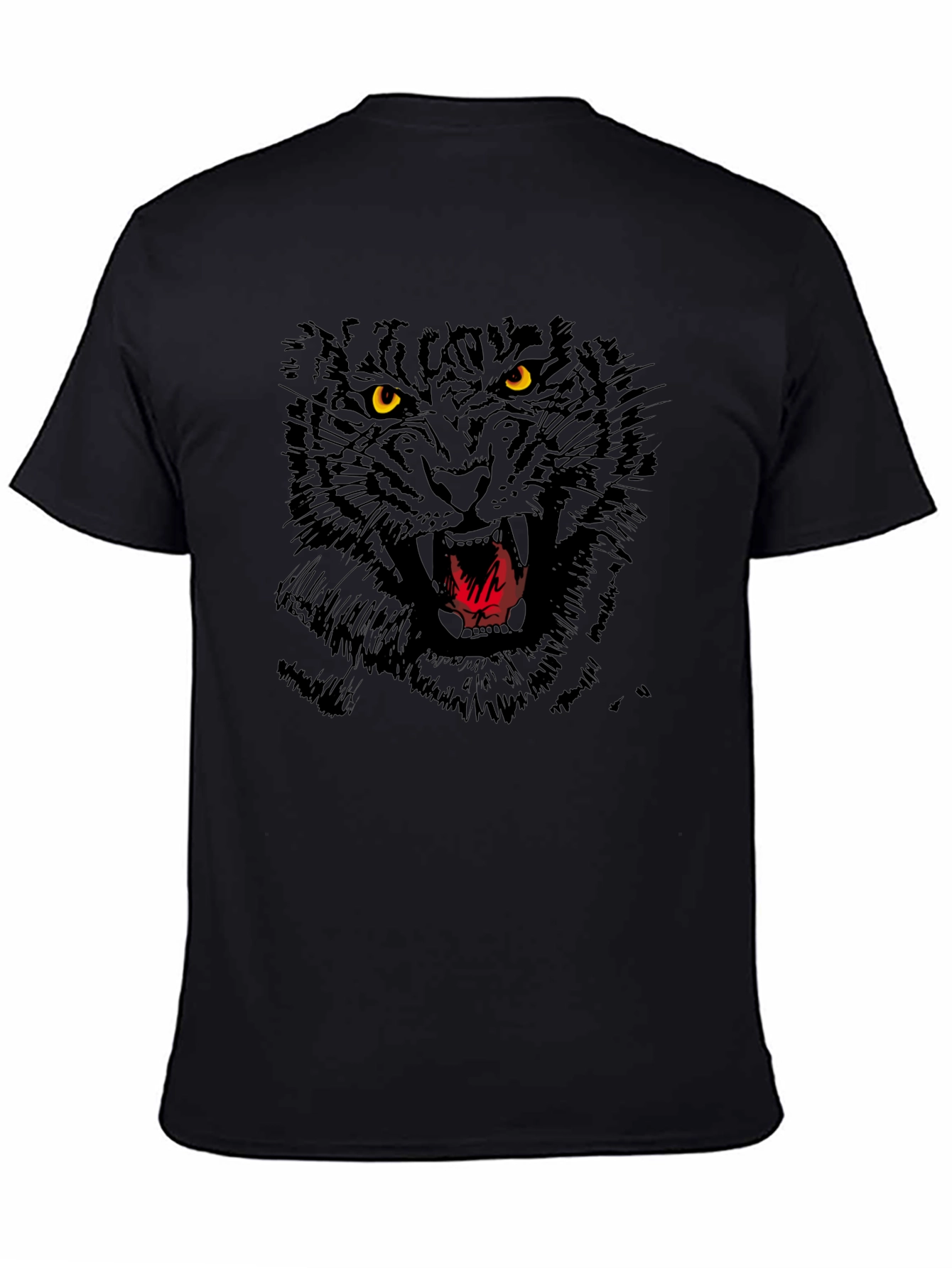 Black Tiger Graphic Tee - Mens Fashion